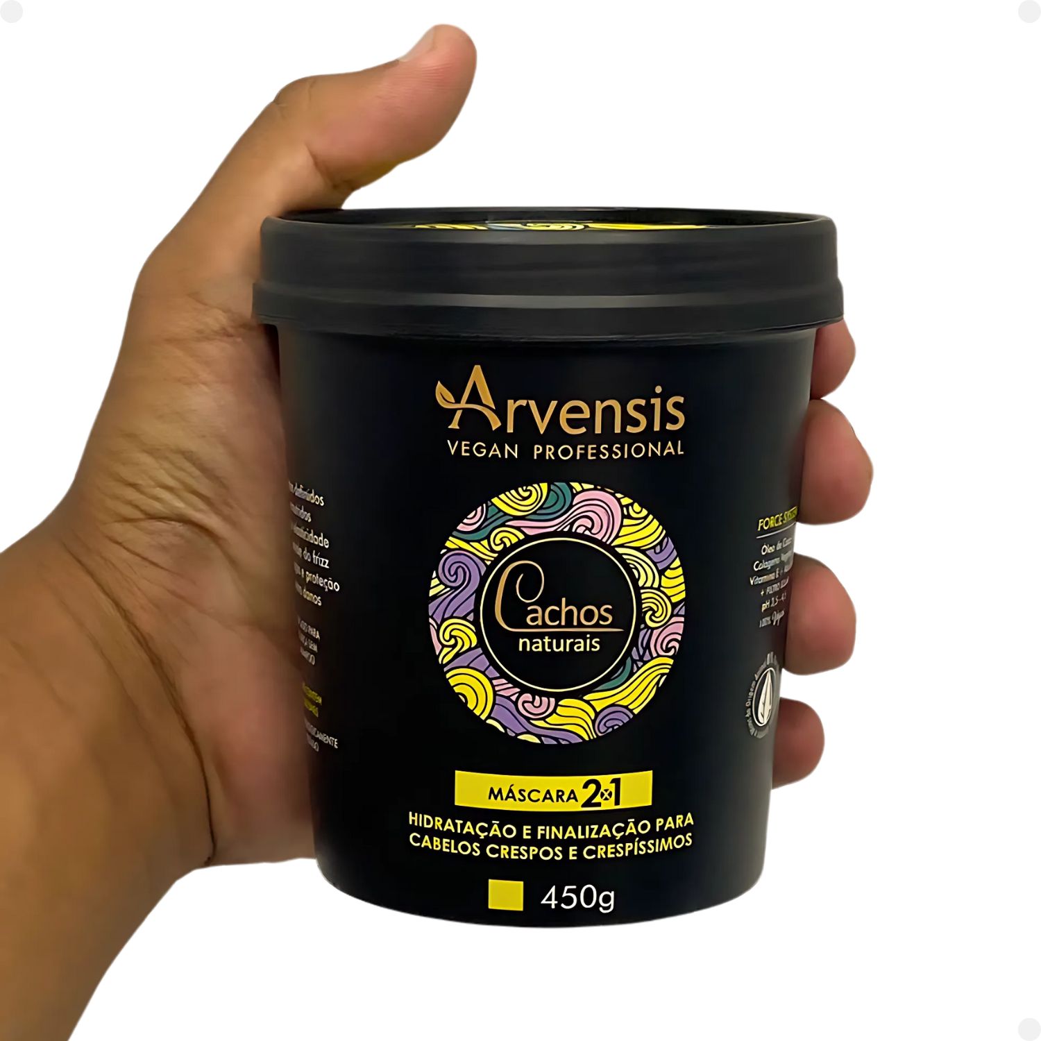Máscara 2x1 Arvensis Cachos Naturais Hidratação e Finalização