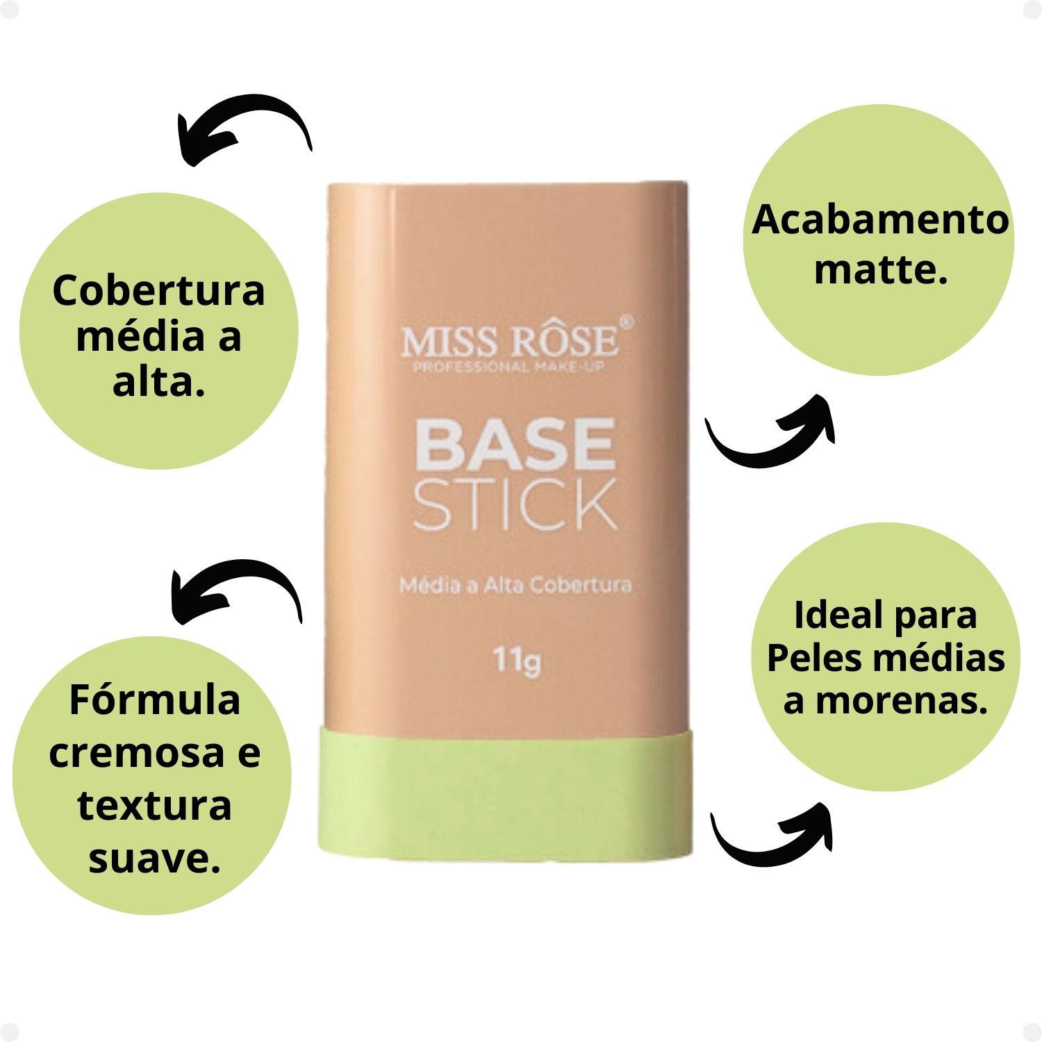 Base Miss Rôse Stick Y03 - Teruya - Cosméticos e Perfumaria