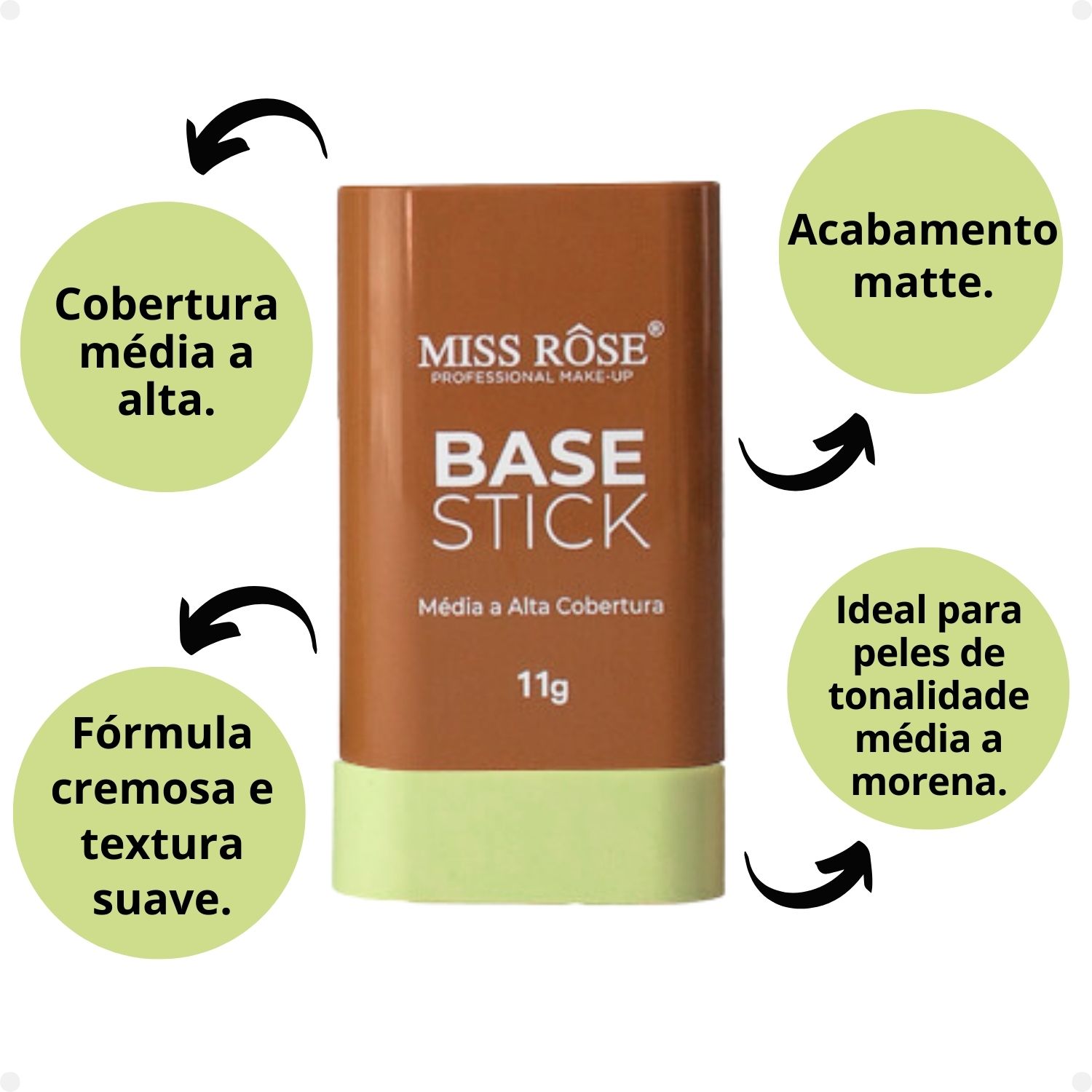 Base Miss Rôse Stick N02 - Teruya - Cosméticos e Perfumaria