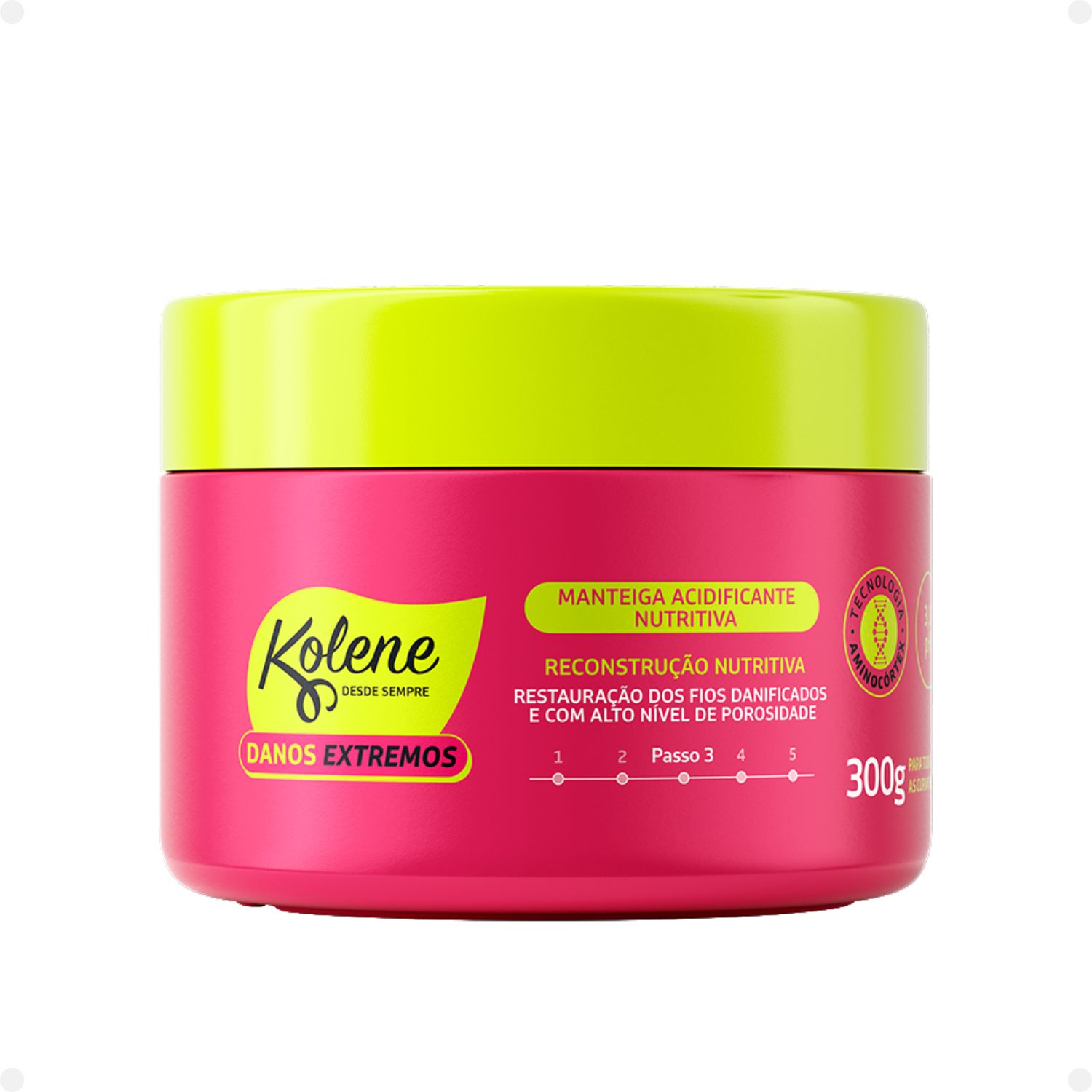 Kit Kolene Danos Extremos Reconstrução Nutritiva: Óleo em Creme