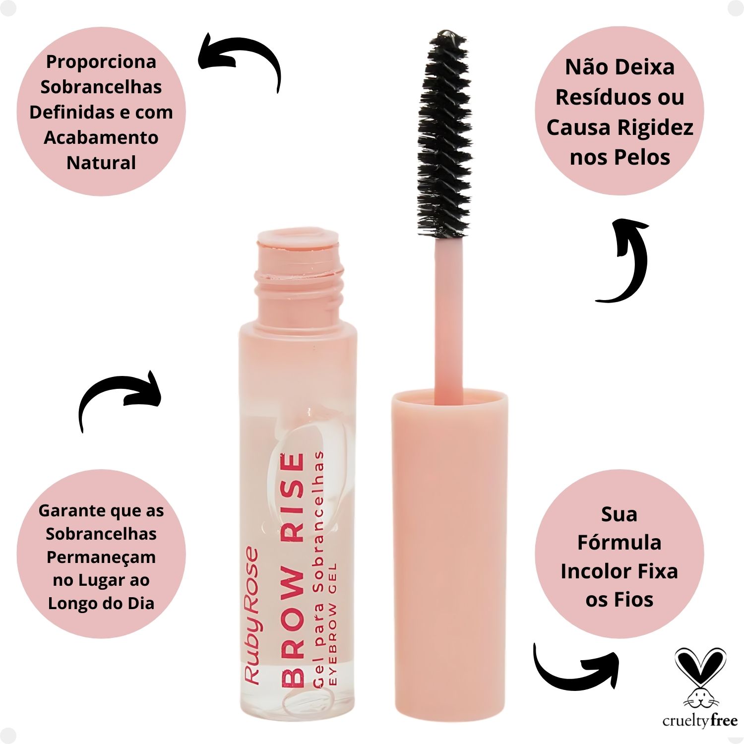 Eyebrow Rise Kit Ruby Rose Brow Rise: 3 Gel Para Sobrancelhas - Teruya - Cosméticos ...
