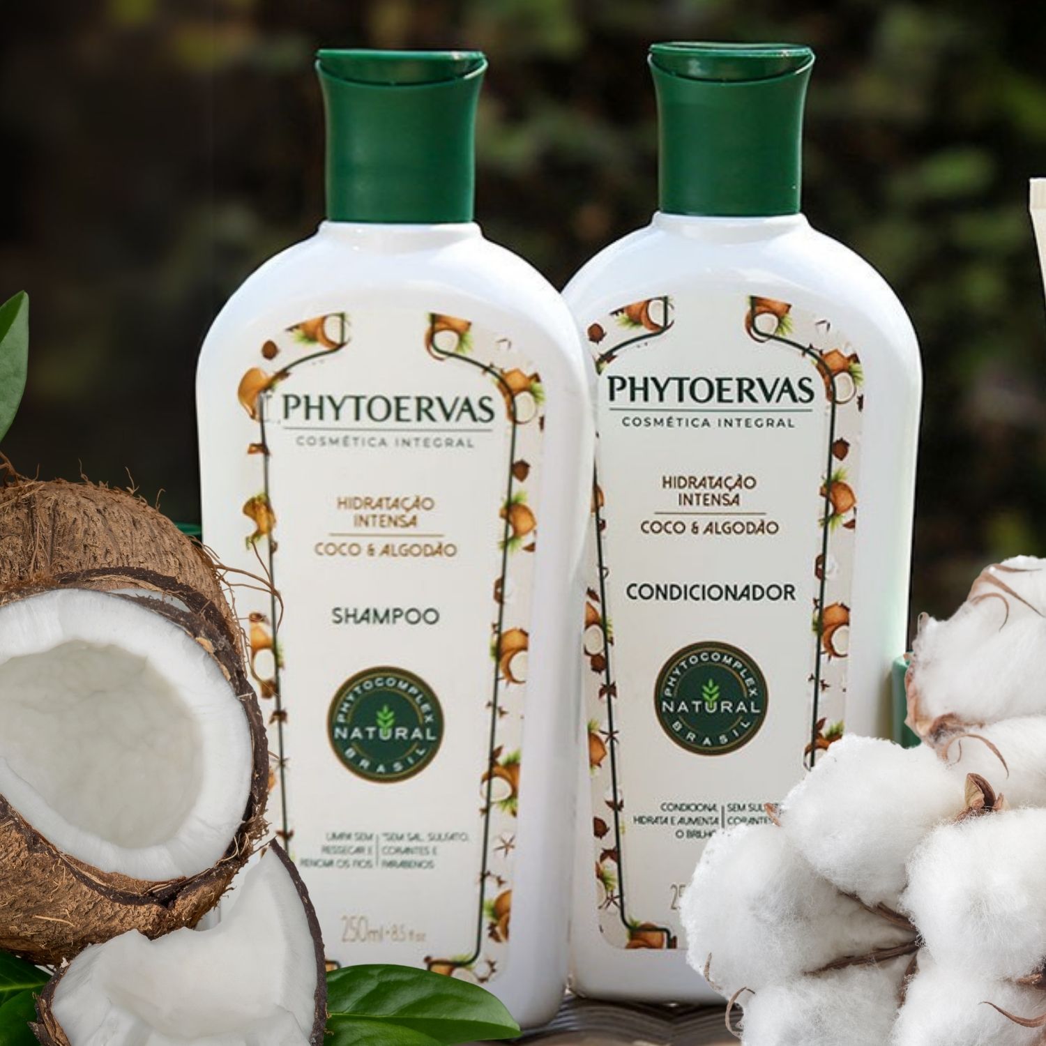 Kit Phytoervas Hidratação Intensa Coco E Algodão: Shampoo e