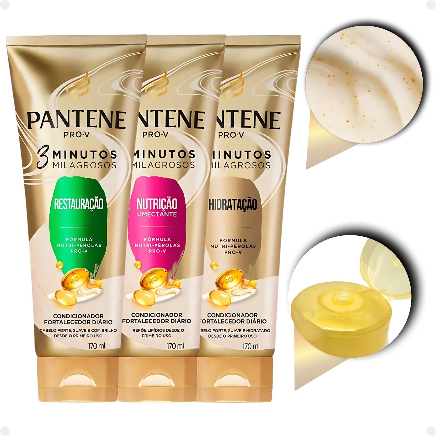 Kit Pantene Cronograma Capilar 3 Minutos Milagrosos: Restauração ...