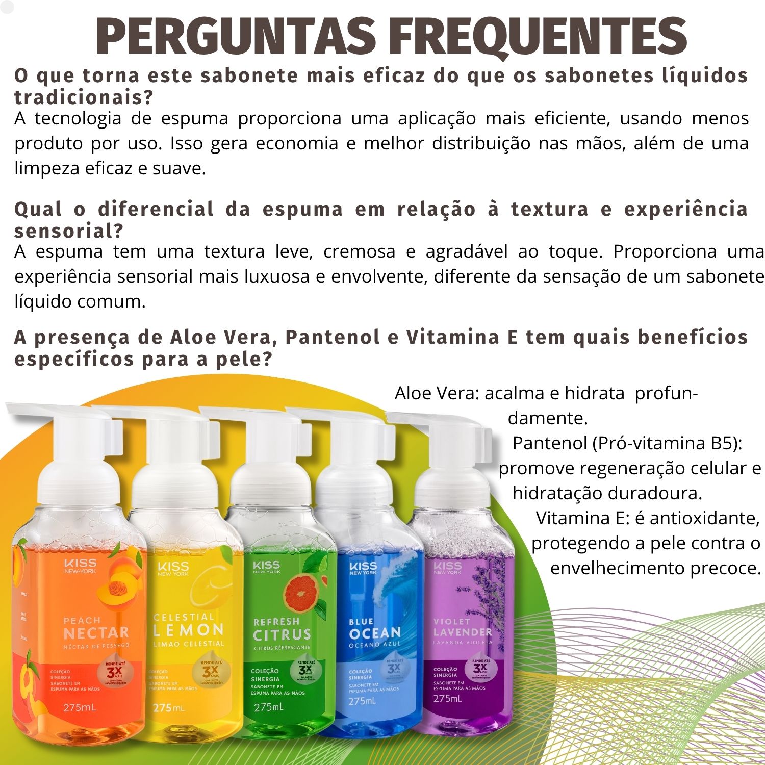 Kit Kiss New York Coleção Sinergia 5 Sabonetes em Espuma
