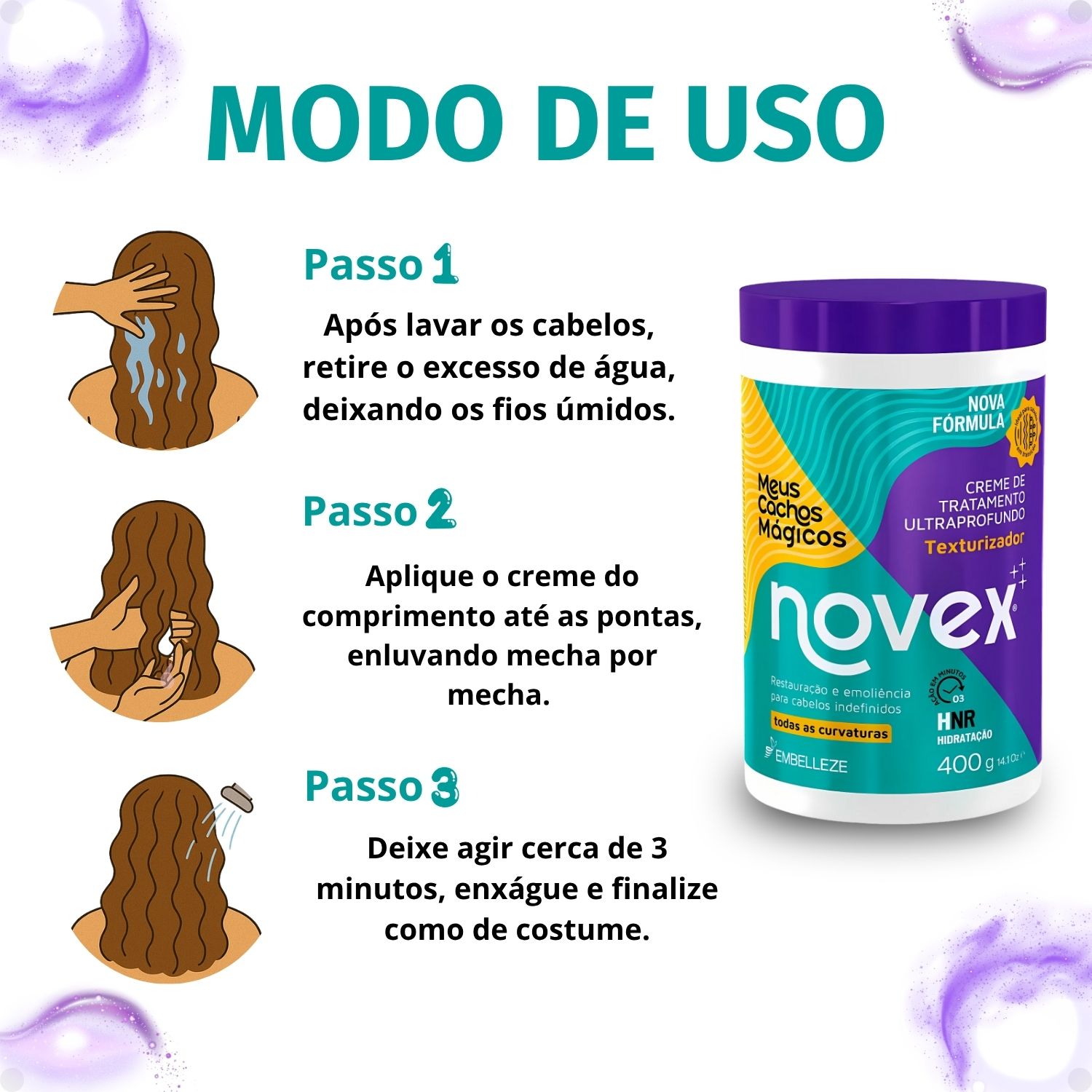 Creme de Tratamento Novex Texturizador Meus Cachos Mágicos 400g