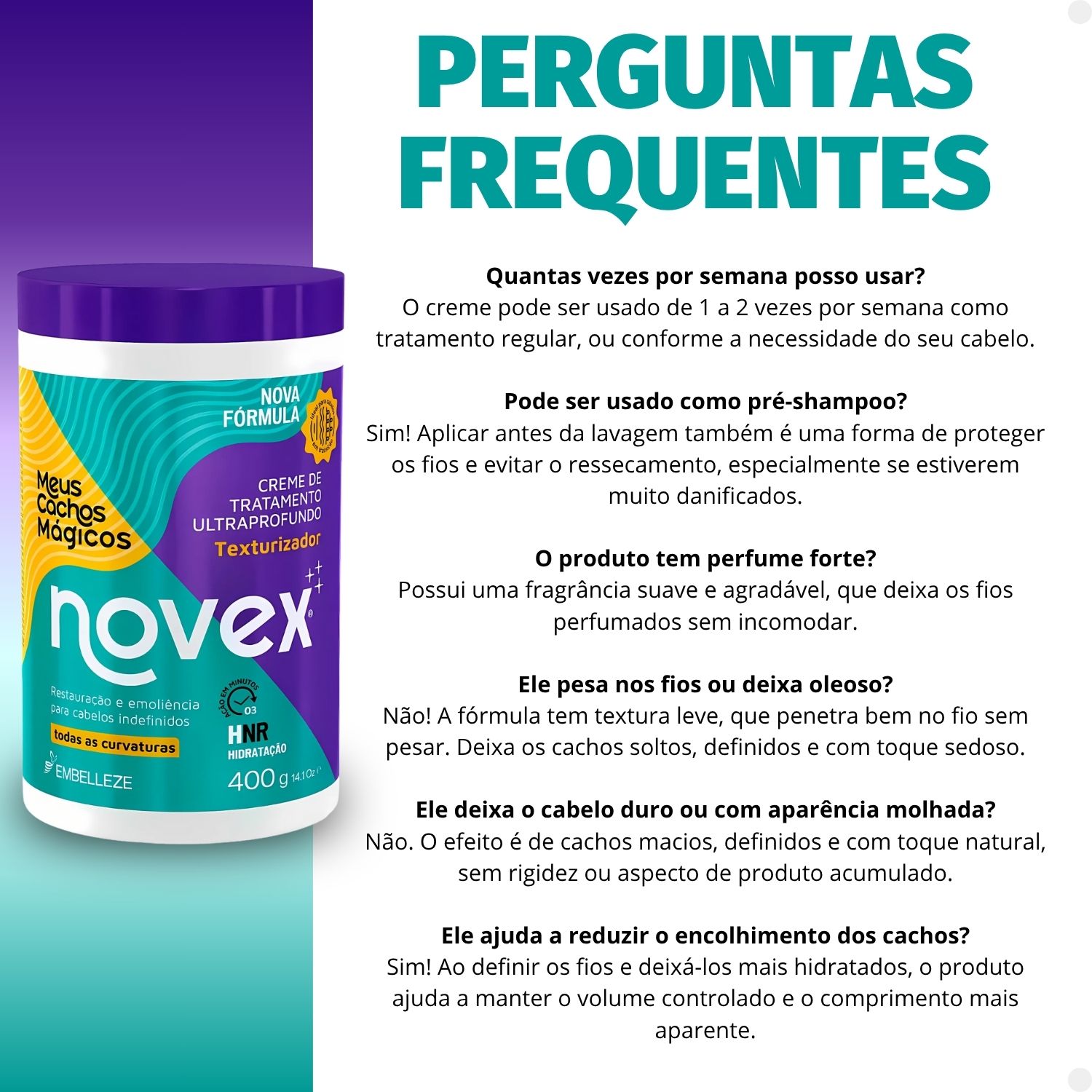Creme de Tratamento Novex Texturizador Meus Cachos Mágicos 400g