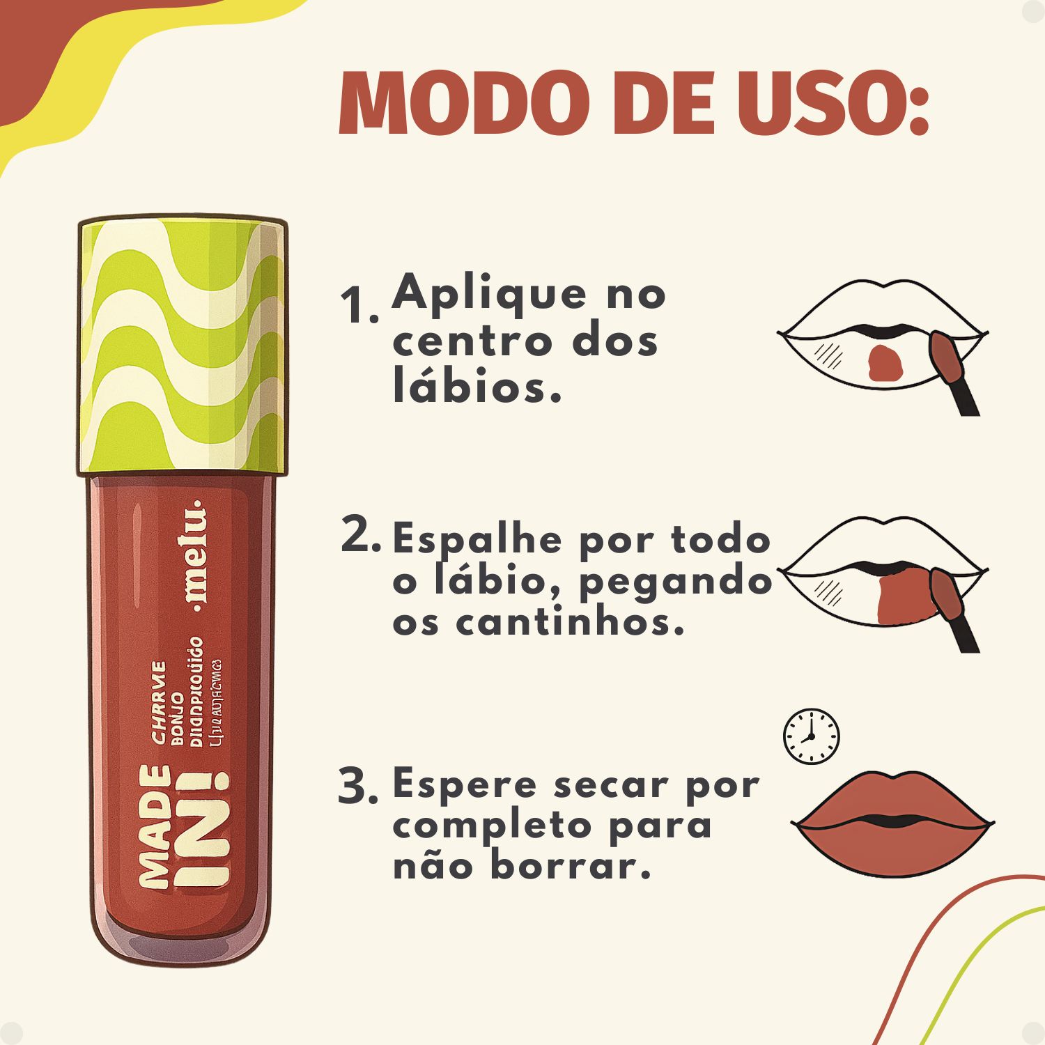Batom Líquido Melu Made In! Charme Do Rio Ipanema RR-L6202-8