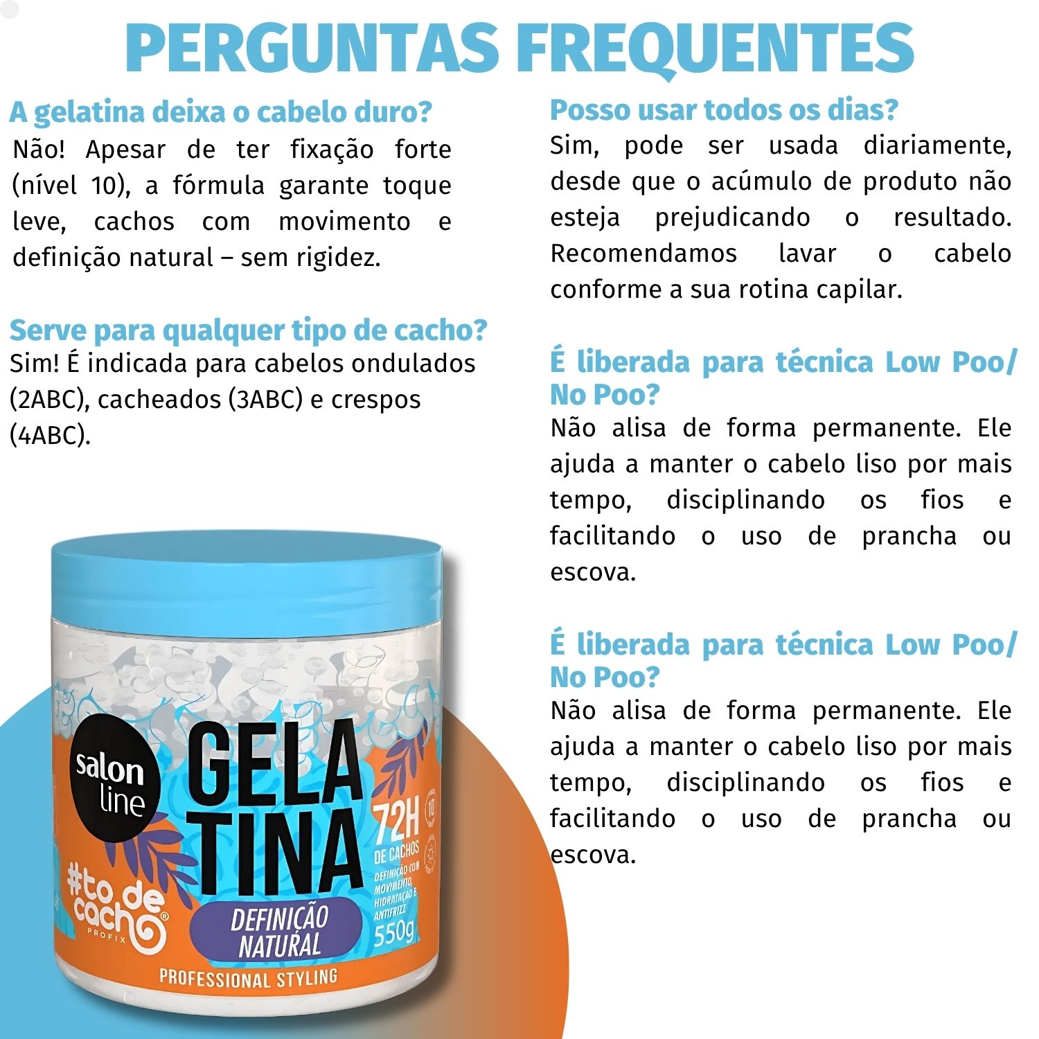 Gelatina Salon Line #todecacho: Cachos Definidos 72h - Teruya