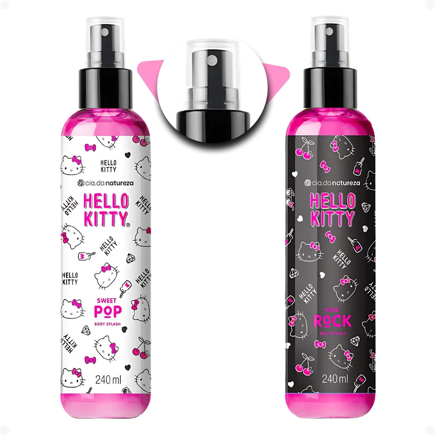 Kit Cia da Natureza Hello Kitty Body Splash: Pink Rock e Sweet Pop