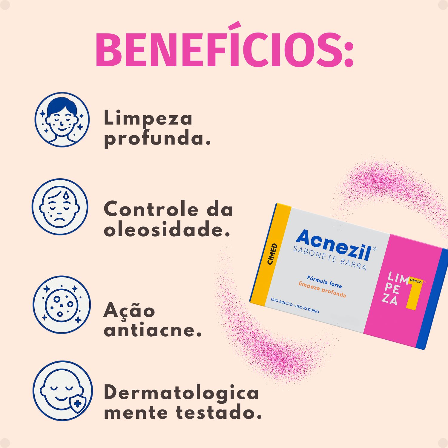 Sabonete em Barra Cimed Pele Acneica 70g - Teruya - Cosméticos e