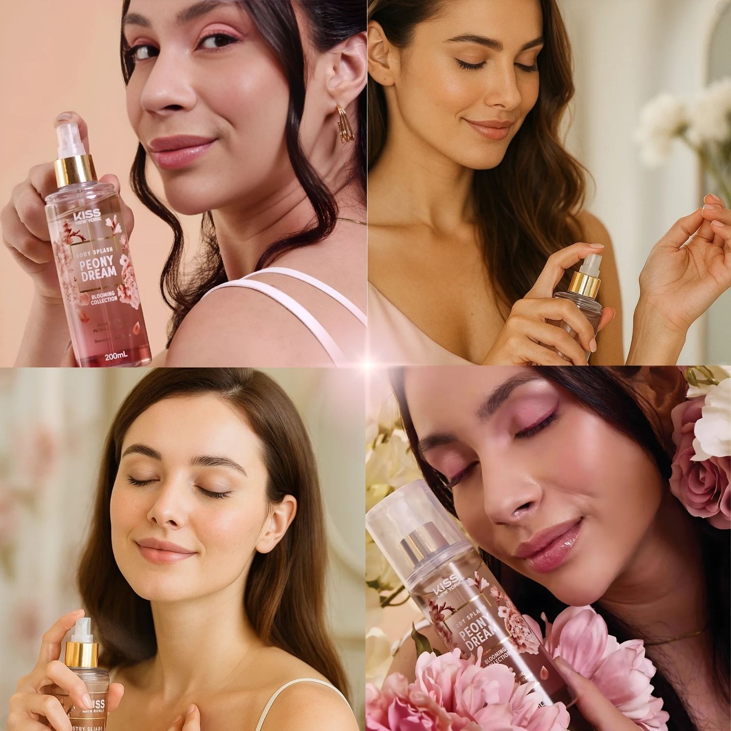 Body Splash Kiss New York Blooming Collection Peony Dream 200ml