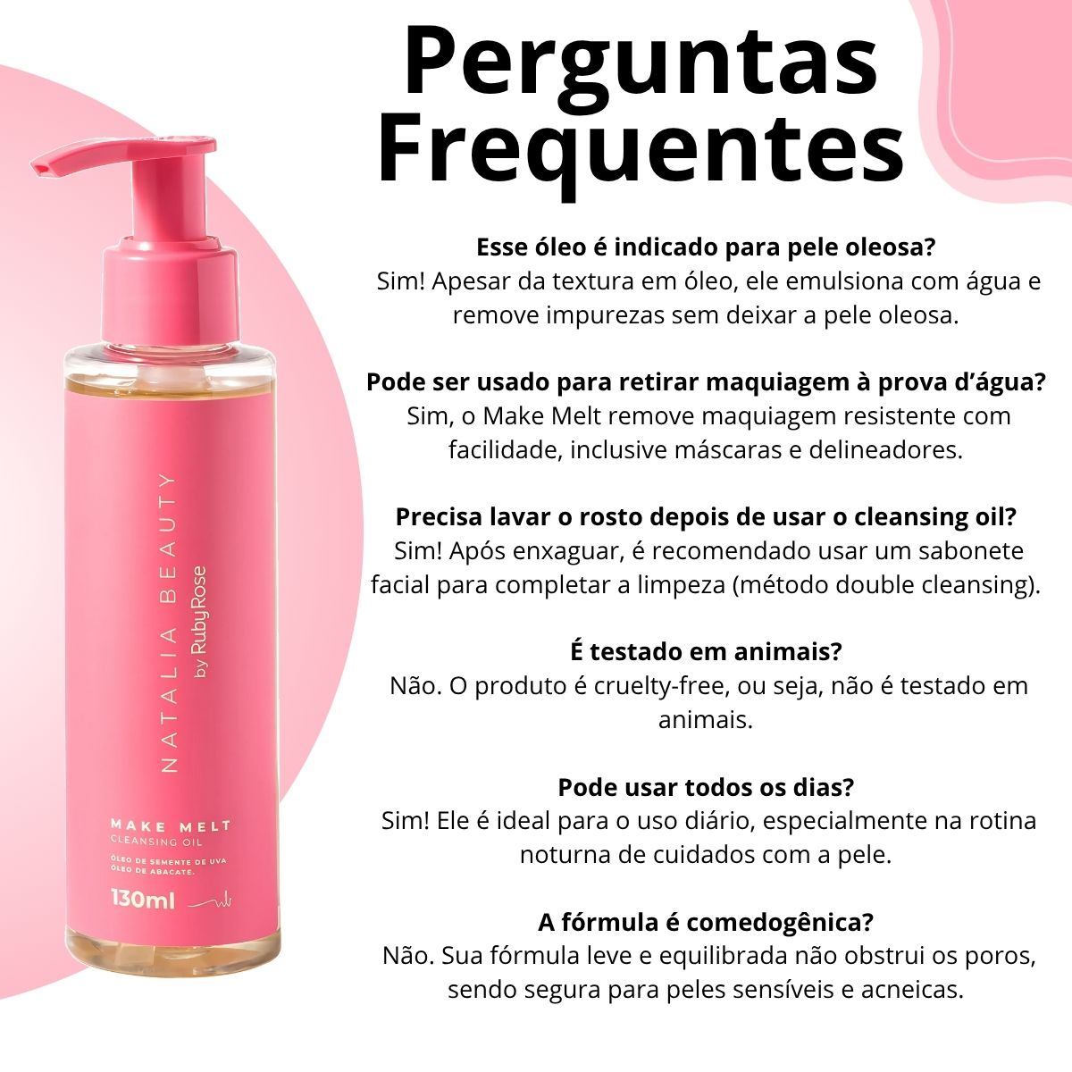 Cleansing Oil Natalia Beauty By Ruby Rose Make Melt 130ml - Teruya