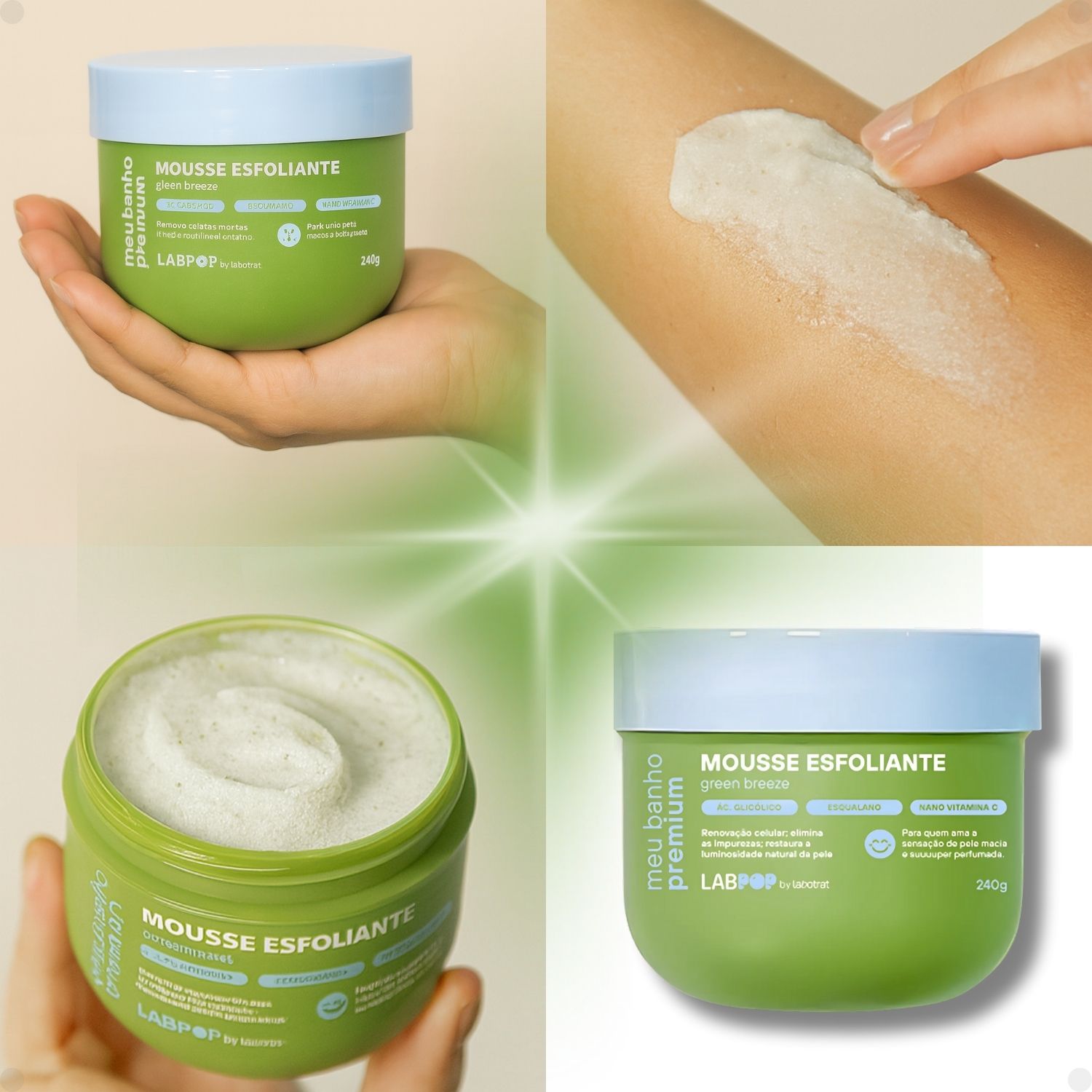 Mousse Esfoliante LabPop by Labotrat Meu Banho Premium Green