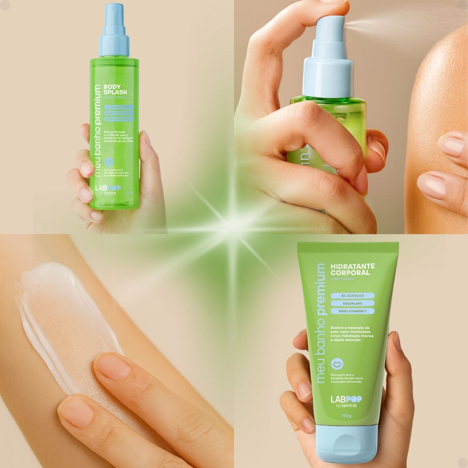 Kit LabPop by Labotrat Green Breeze: Hidratante Corporal e Body