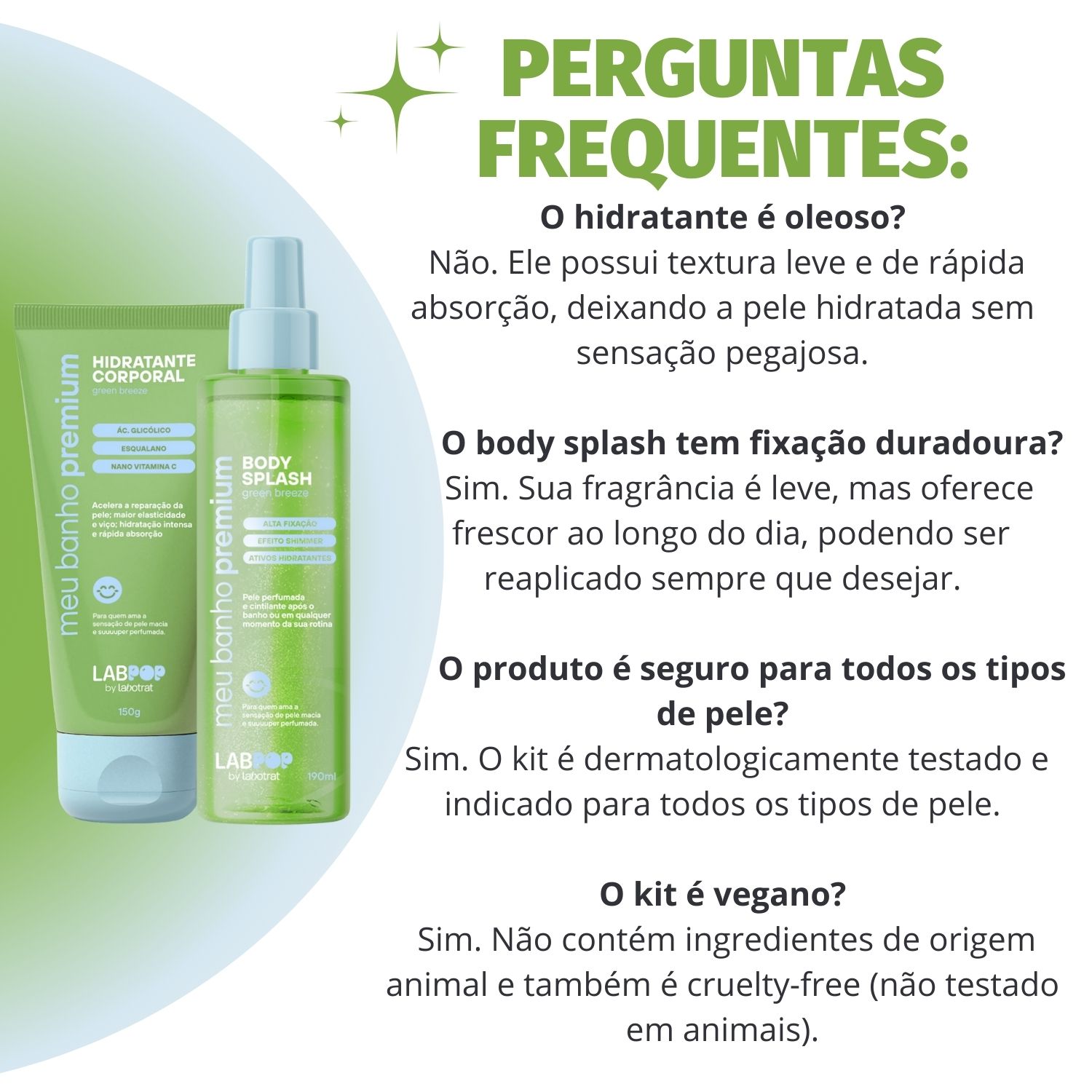 Kit LabPop by Labotrat Green Breeze: Hidratante Corporal e Body