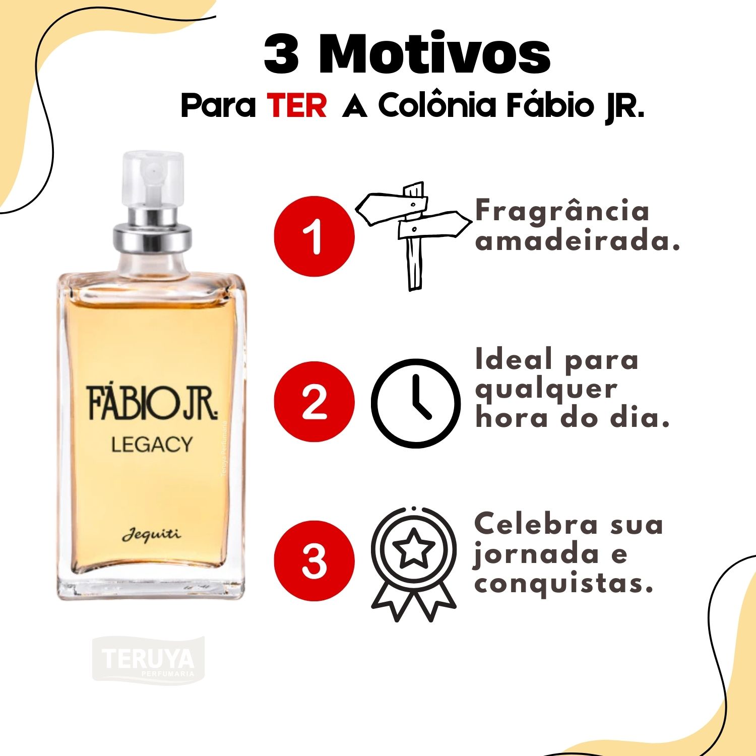 Fábio JR Legacy Jequiti: Colônia Masculina Amadeirada - Teruya