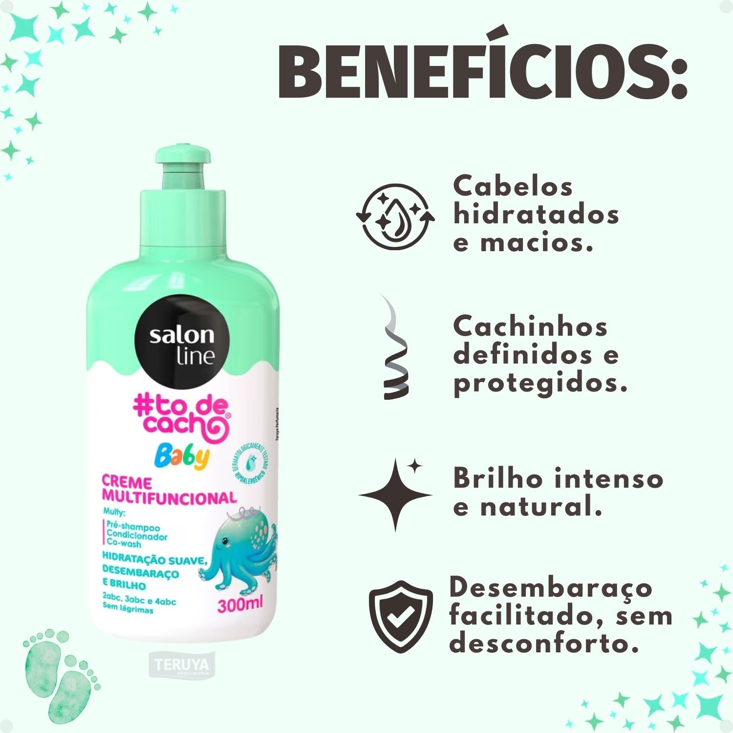 Kit Salon Line Baby #todecachinho: 3 Creme Multifuncional 300ml
