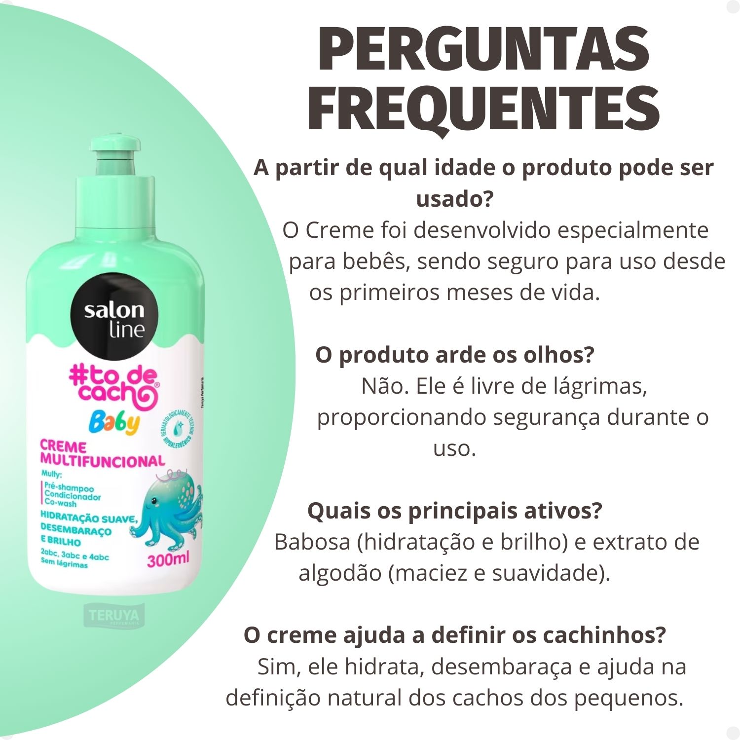 Kit Salon Line Baby #todecachinho: 3 Creme Multifuncional 300ml