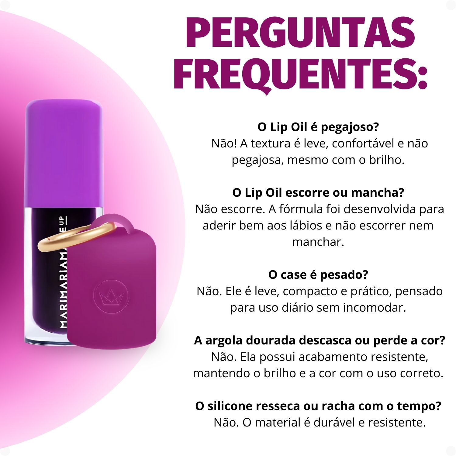 Kit Mari Maria Makeup: Lip Oil Juice Açaí e Case Açaí - Teruya