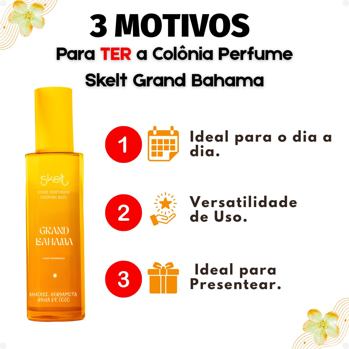 Colônia Skelt Perfume Mist Grand Bahama 100ml - Teruya