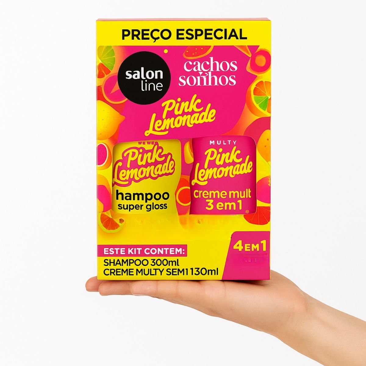 Kit Salon Line Pink Lemonade Cachos Dos Sonhos: Shampoo e Creme