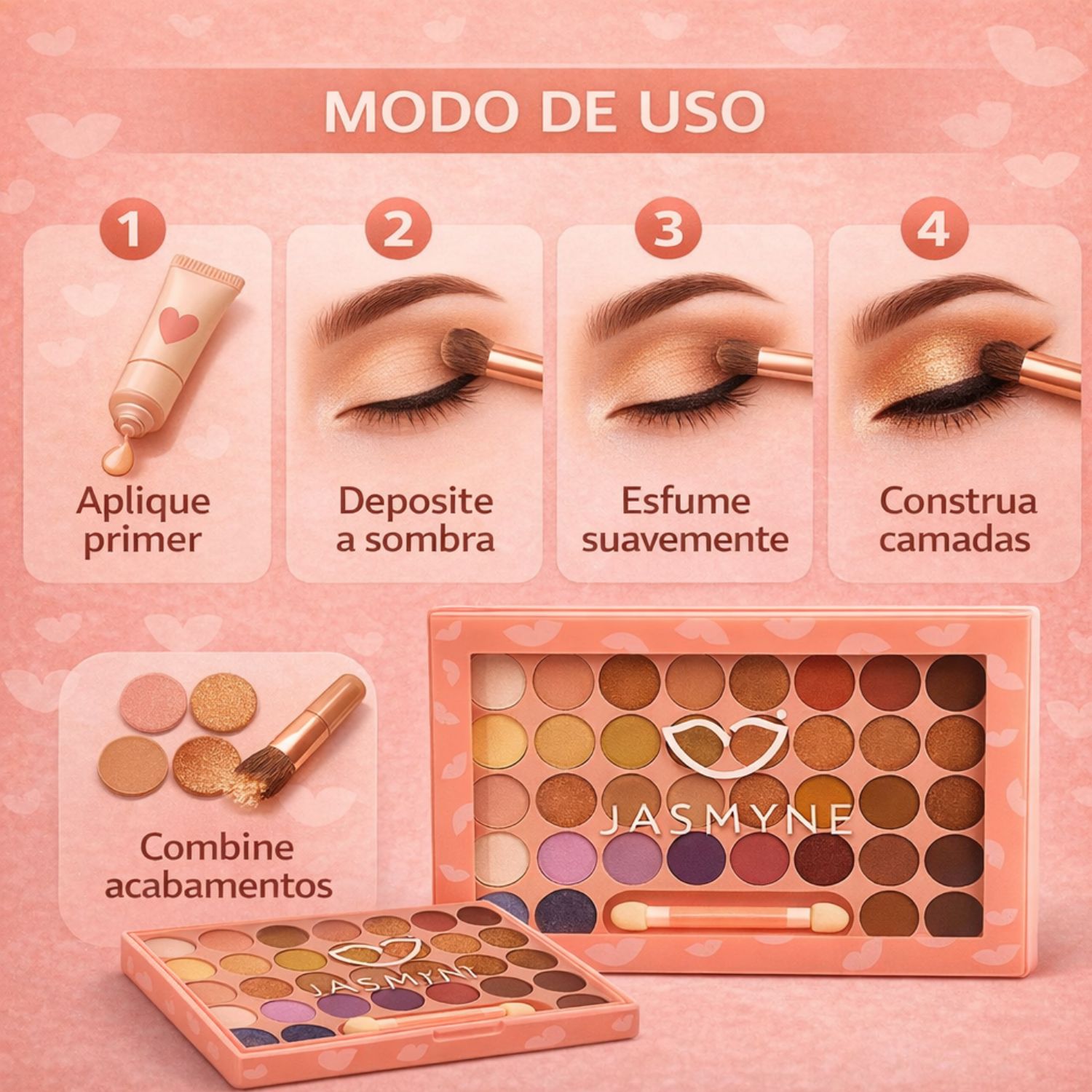 Paleta De Sombras Jasmyne Com 36 Cores Ref.: Js12063 - Teruya