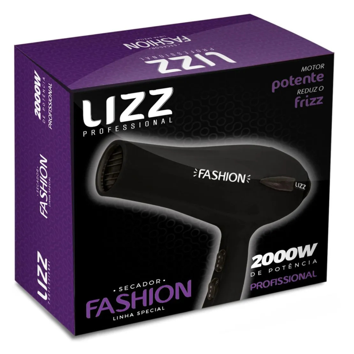 Secador Lizz Fashion Preto 2150W 127V - Teruya - Cosméticos e