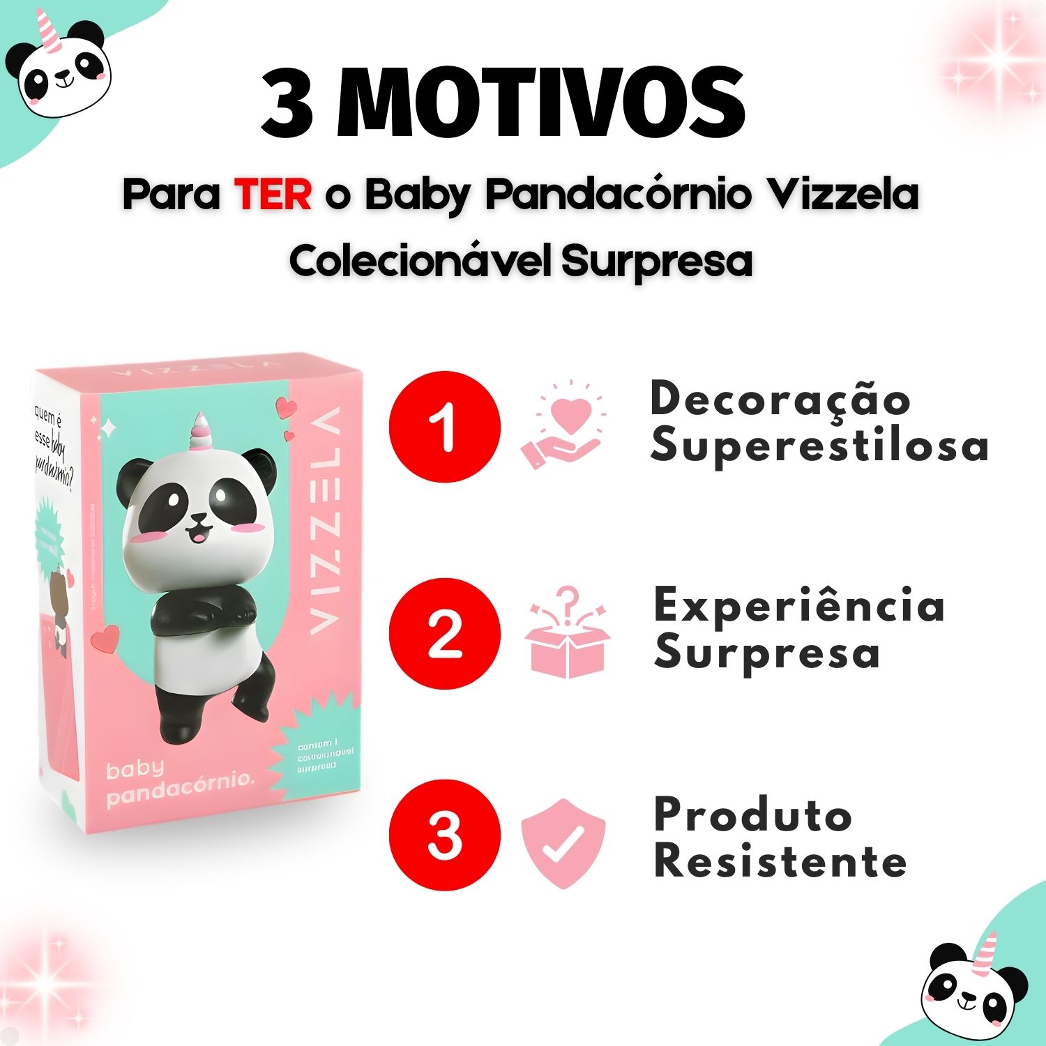 Baby Pandacórnio Vizzela Colecionável Surpresa - Teruya