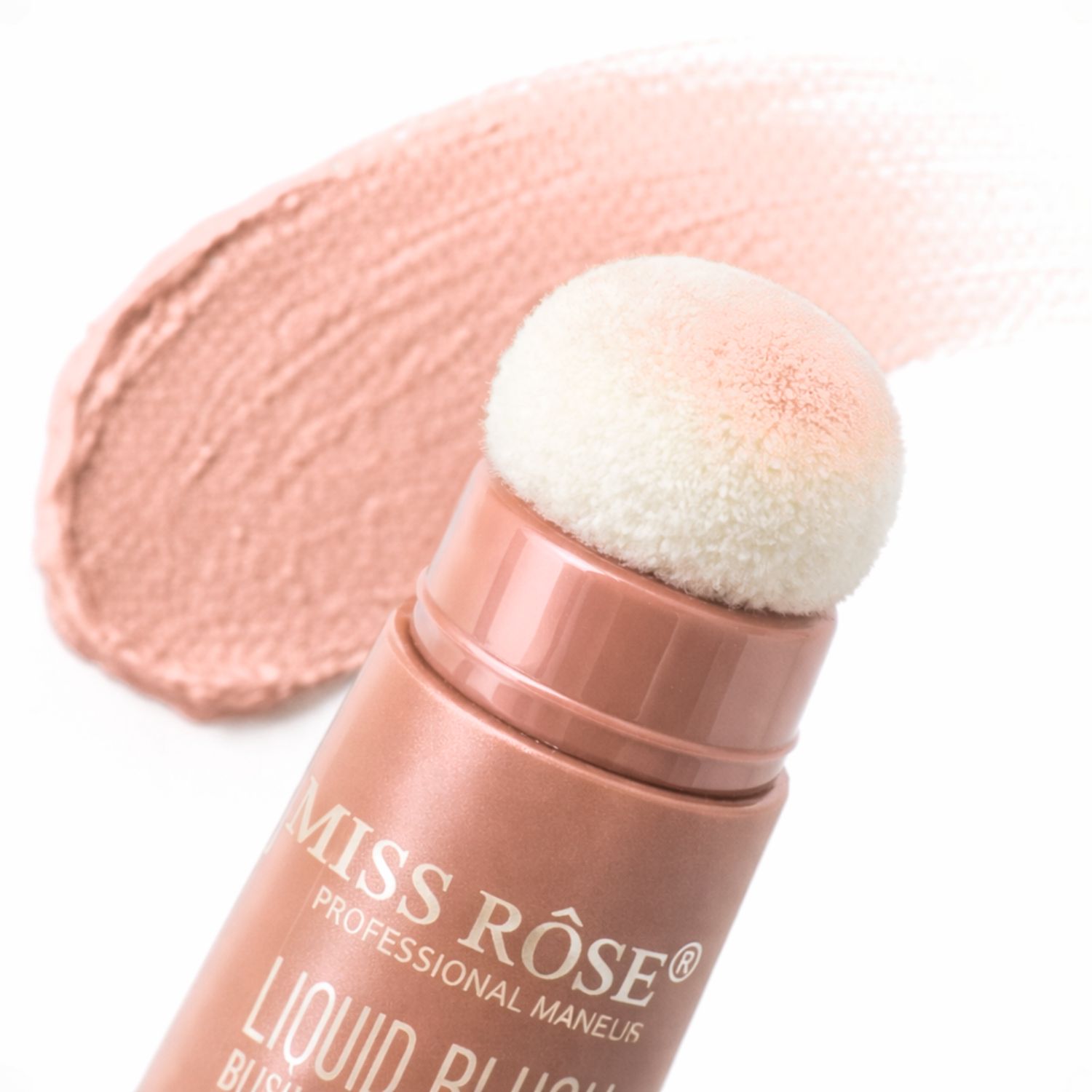 Blush Líquido Com Esponja Miss Rôse Fosco Macio 04 14ml - Teruya