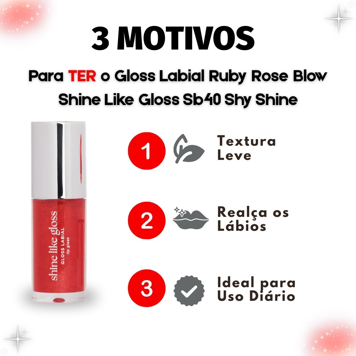 Gloss Labial Ruby Rose Blow Shine Like Gloss Sb40 Shy Shine Hb