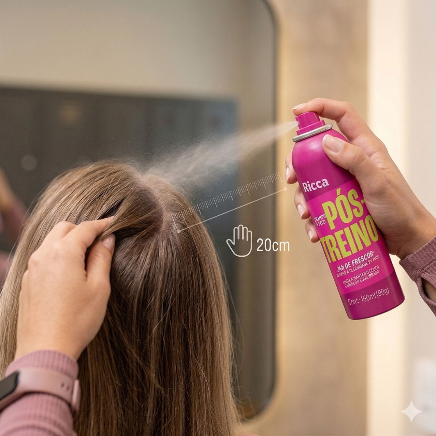 Shampoo a Seco Ricca Pós-Treino 150ml - Teruya - Cosméticos e