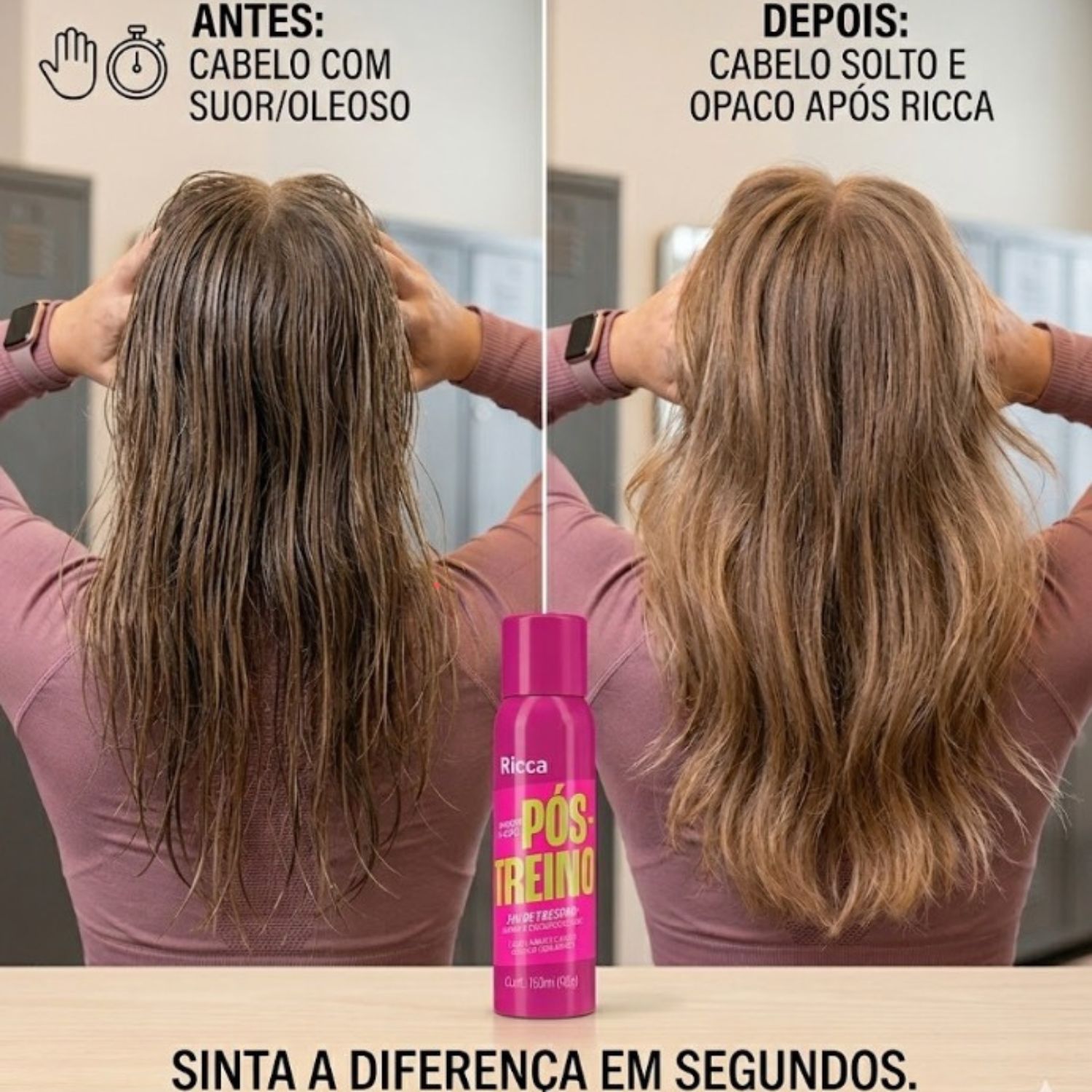 Shampoo a Seco Ricca Pós-Treino 150ml - Teruya - Cosméticos e