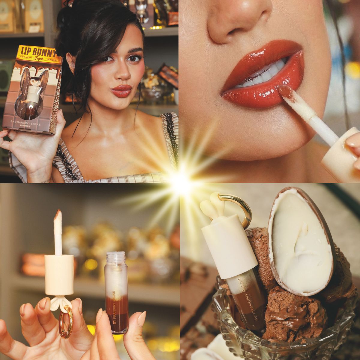Gloss Labial Fran By Franciny Ehlke Lip Bunny Triple Com Mosquetão