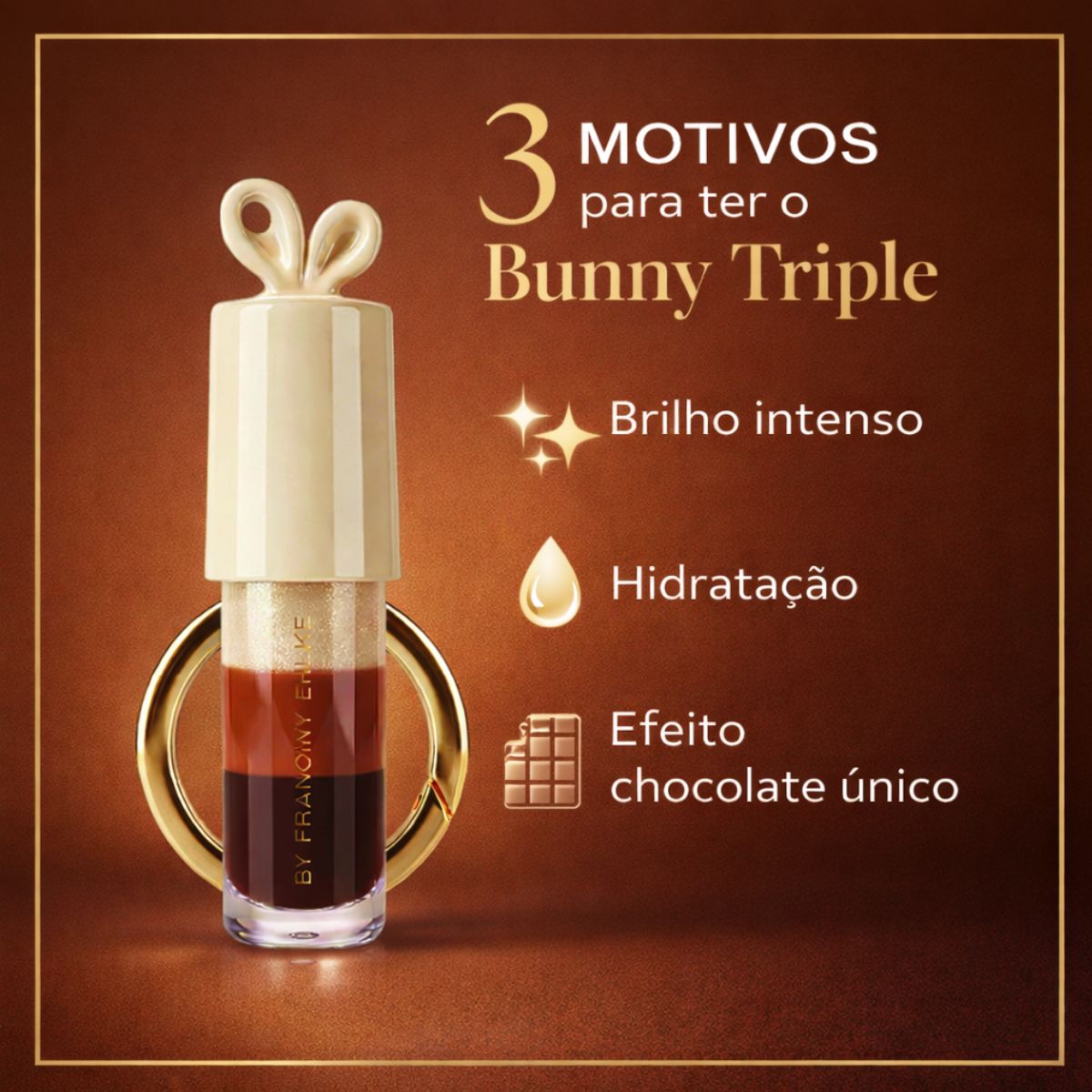 Gloss Labial Fran By Franciny Ehlke Lip Bunny Triple Com Mosquetão