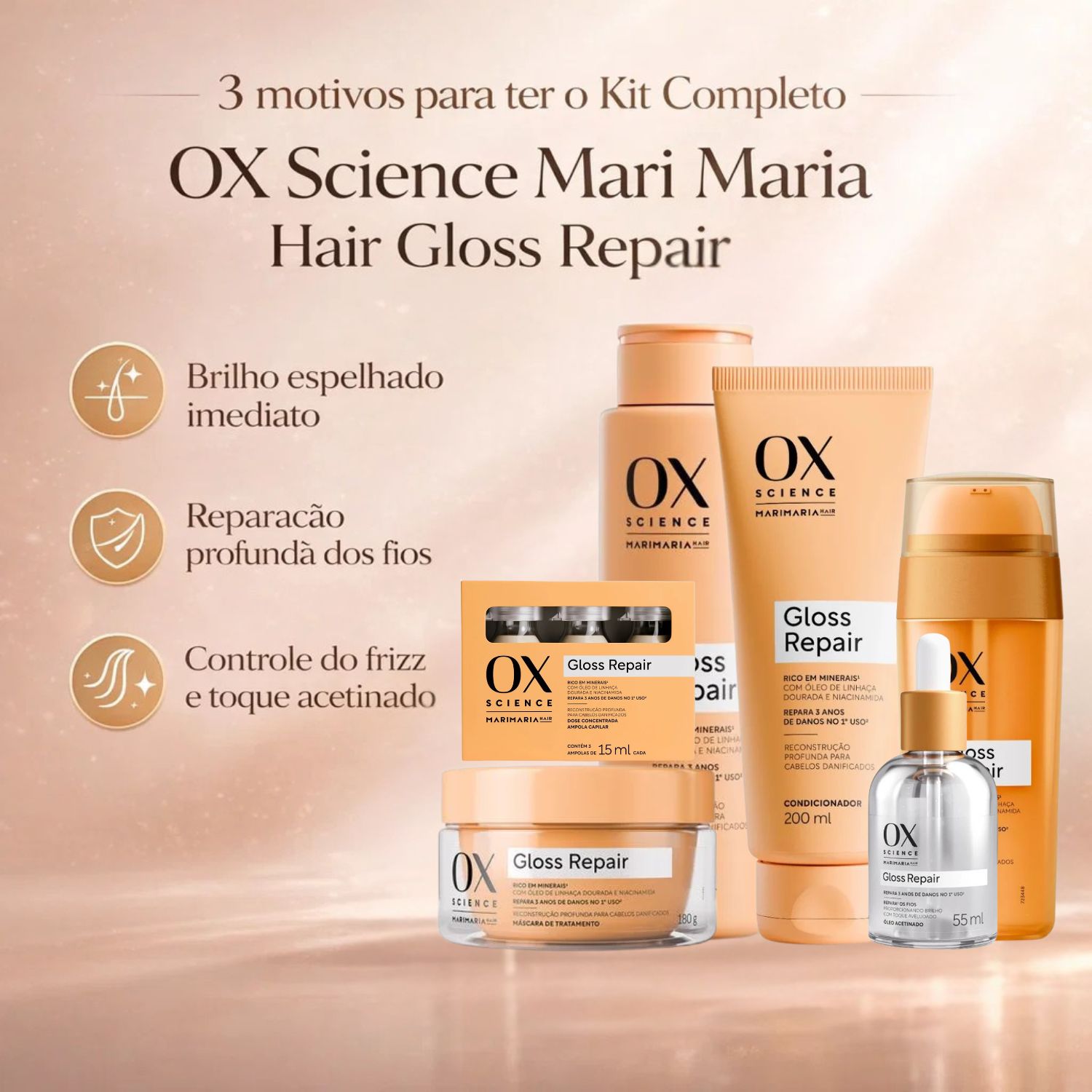 Ox R Kit Completo OX Science Mari Maria Hair Gloss Repair - Teruya ...