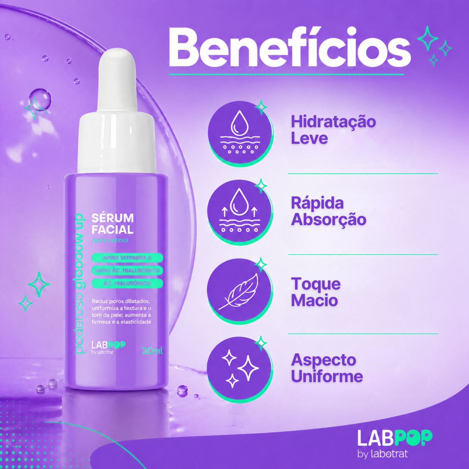 Sérum Facial LabPop by Labotrat Poderoso Glow Up 30ml - Teruya