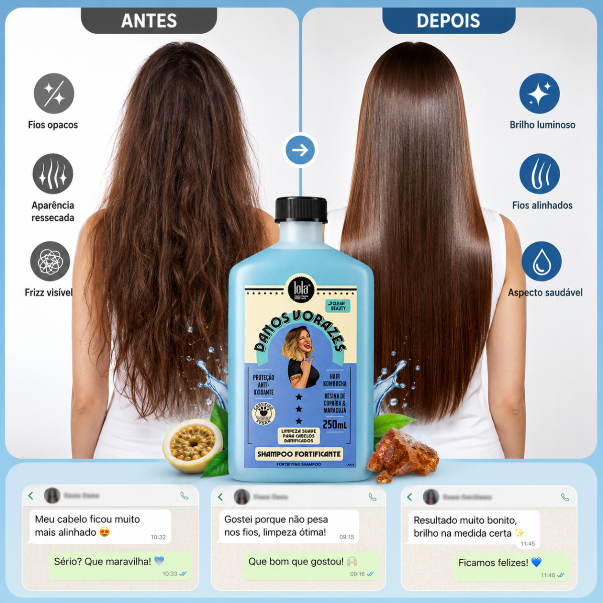 Shampoo Fortificante Danos Vorazes Lola 250ml - Teruya