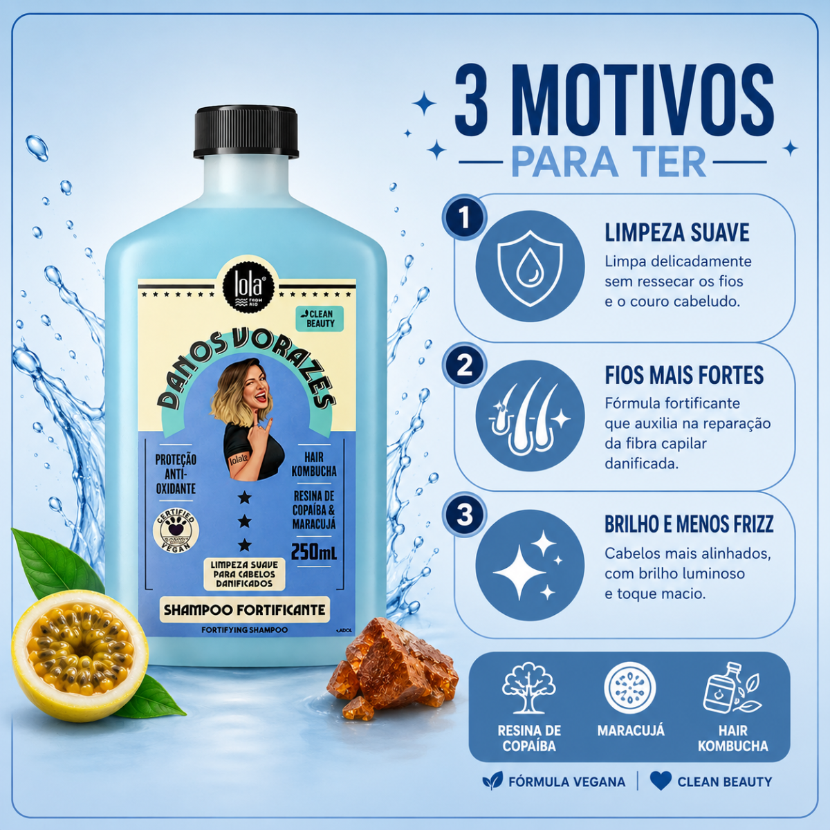 Shampoo Fortificante Danos Vorazes Lola 250ml - Teruya