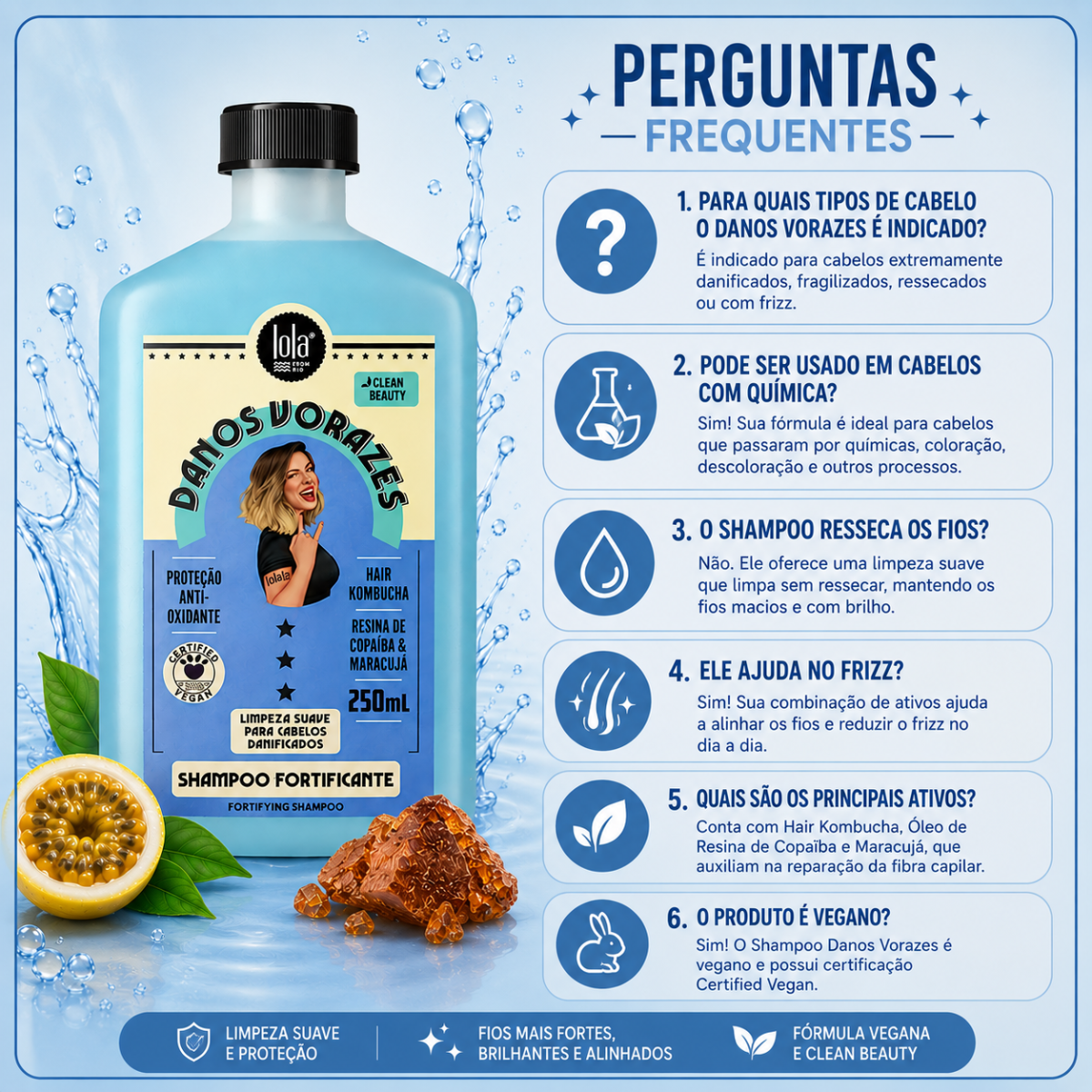 Shampoo Fortificante Danos Vorazes Lola 250ml - Teruya