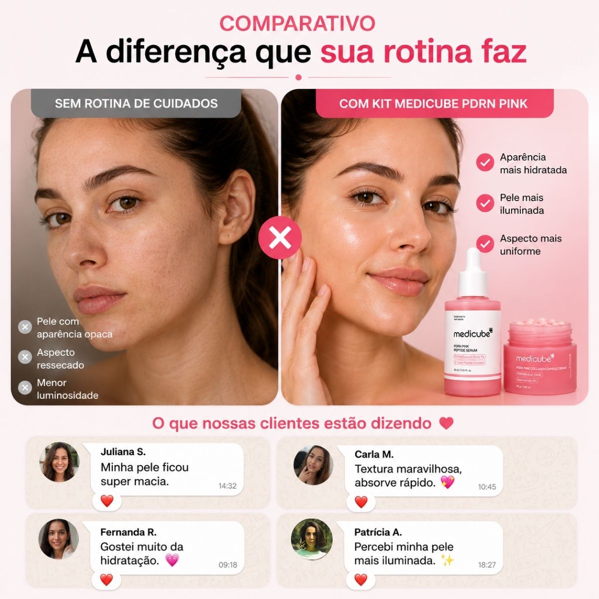 Kit Medicube Pdrn Pink: Sérum Facial e Creme Facial Encapsulado