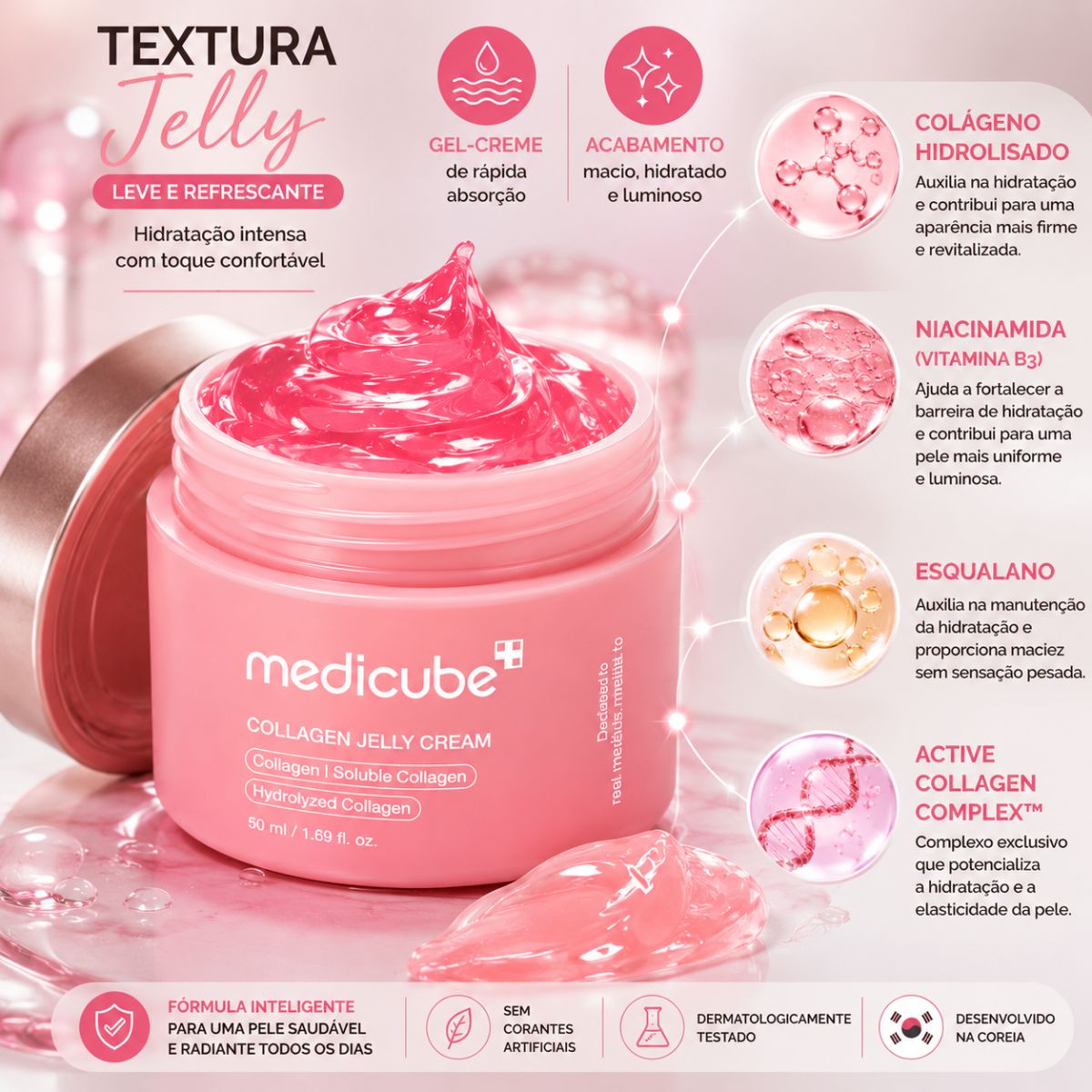 Creme Geléia Facial Medicube Collagen Jelly Cream 50ml - Teruya