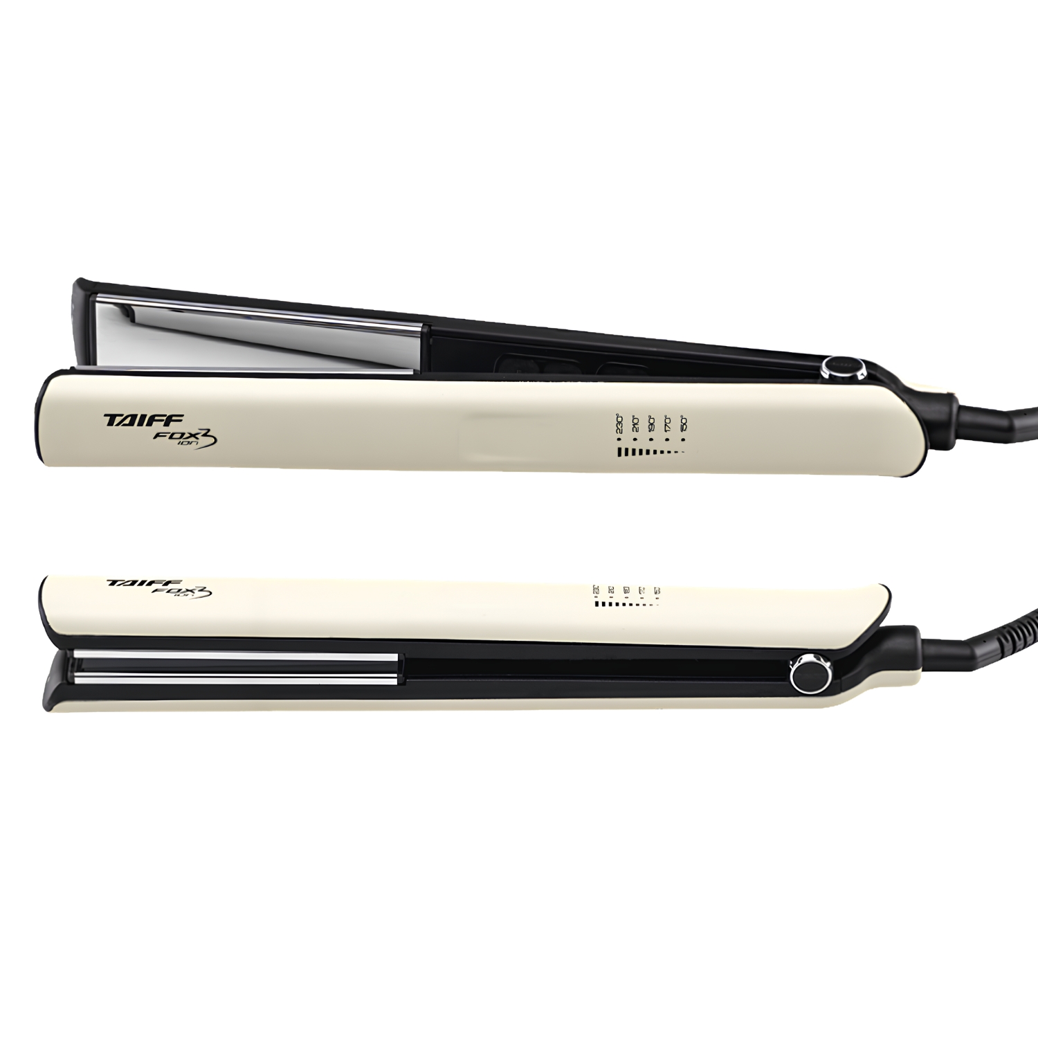 Kit Taiff Fox Ion 3 Off White: Chapa Bivolt + Secador 2200W 127v