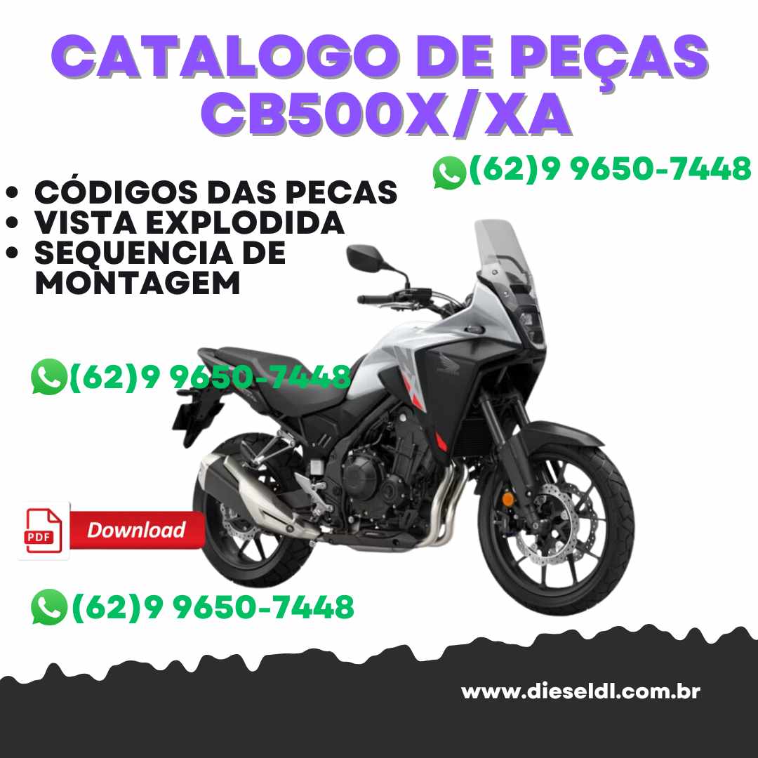 CATÁLOGO DE PEÇAS MOTO HONDA CB500XXA - 2013 - DieselDL