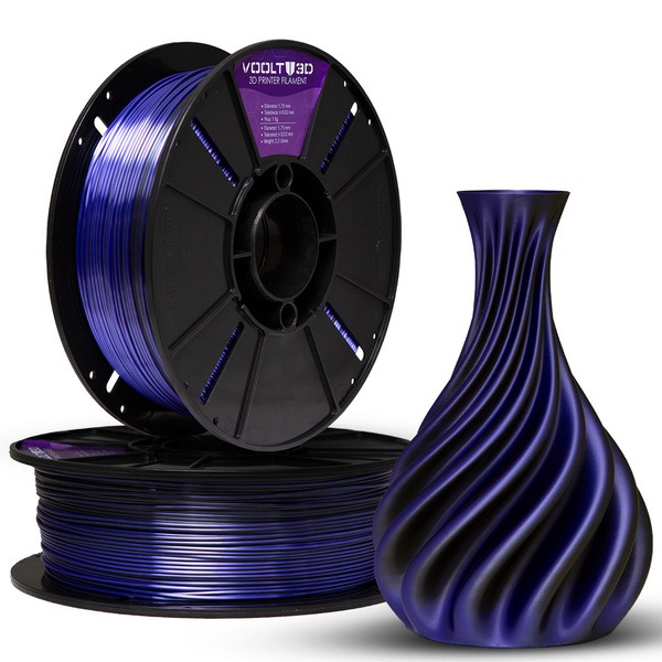 Filamento Voolt PLA Duo Color Lilás E Preto 1Kg - DOCTOR 3D