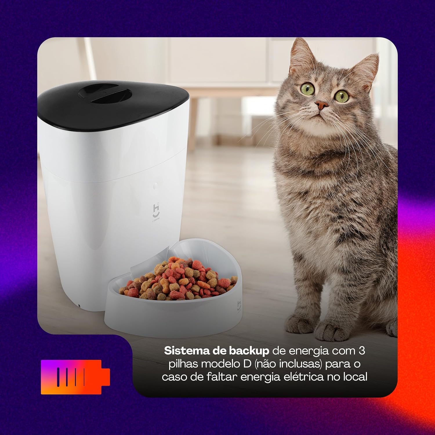 Alimentador Inteligente Wi-Fi, 4 Litros, para Pets, HIPETCOM ...