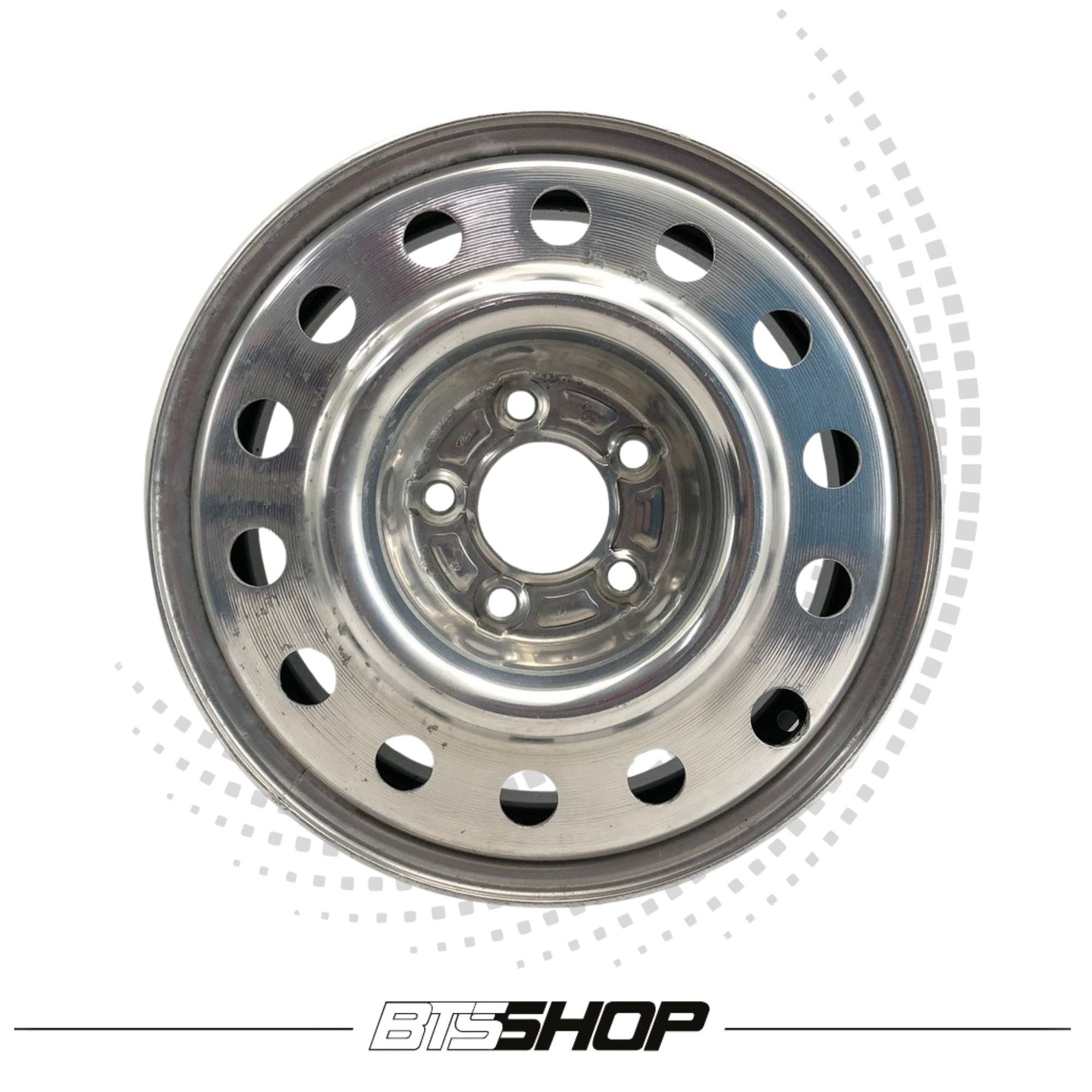 Roda Aro 15 Tala 4 5x114 Estepe de Ferro Orignial Ford Prata - BTSSHOP