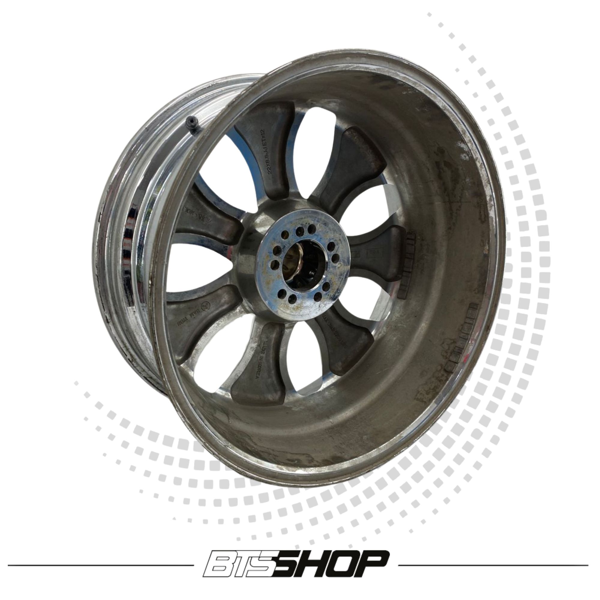 Roda Aro 22 Tala 9,5 5x120 5x114 OffSet12 Cromada (Jogo) - BTSSHOP