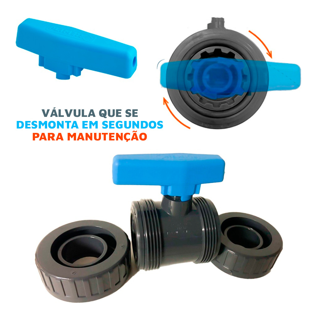 Valvula De Esfera Em PVC-U Soldavel - 110mm Femea - Aqua Plastic ...