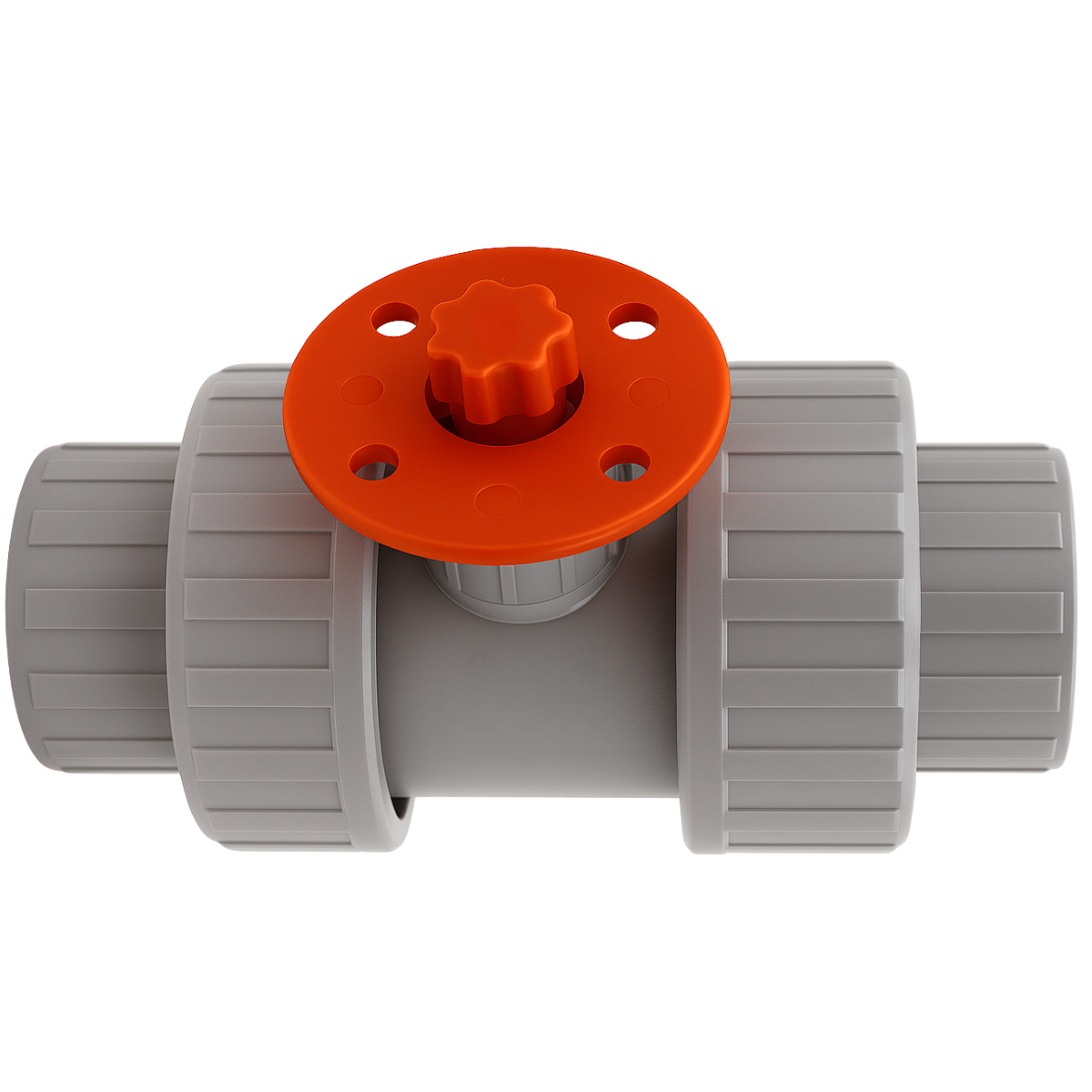Válvula de Esfera PVC-C SCH80 C/ ADAP. P/ ATUADOR 1 1/4