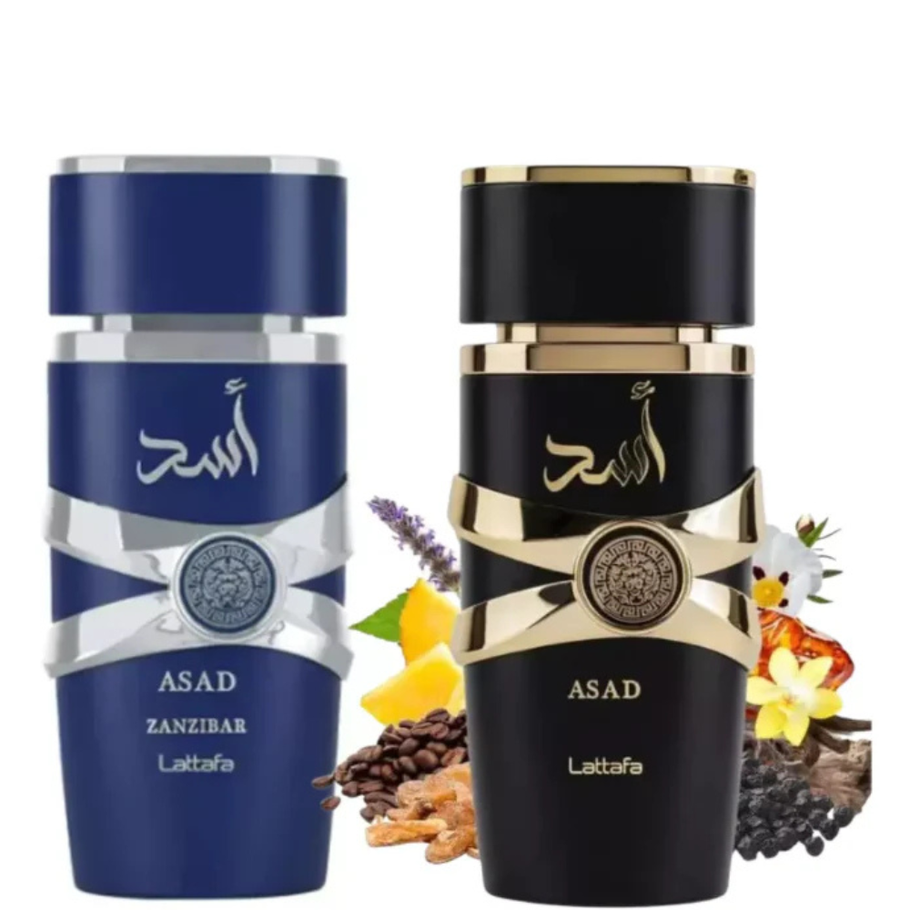 Kit Oficial Asad + Asad Zanzibar (100ml) - Loja On Line King of Decants